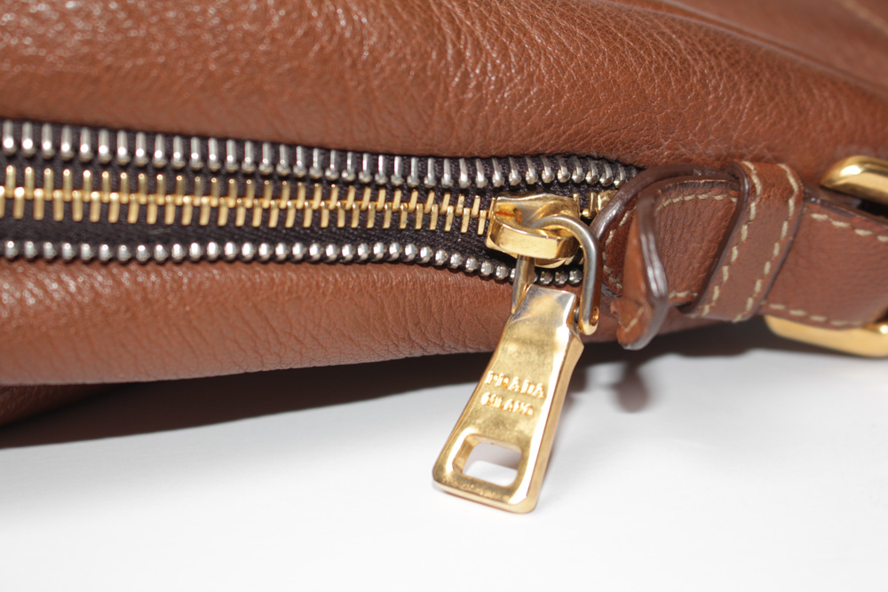 Prada Brown Leather Hobo Handbag