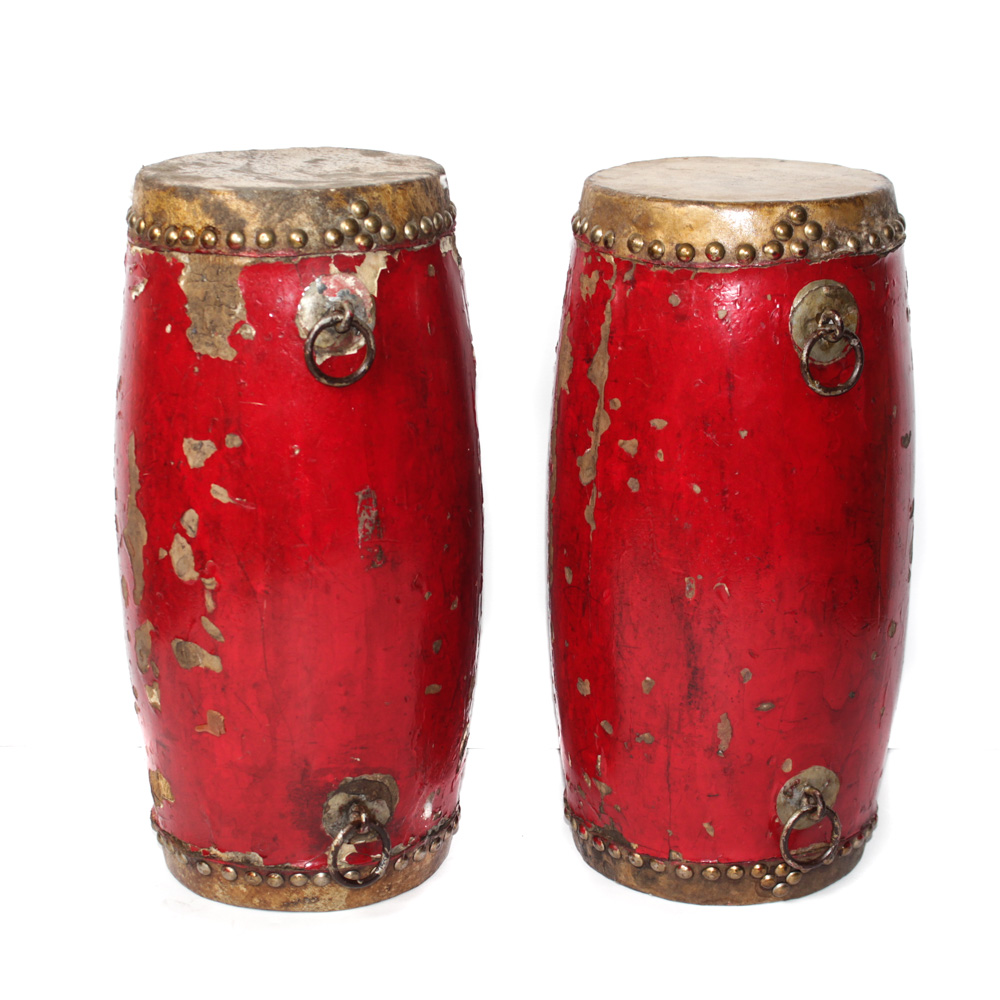 Vintage Chinese Waist Drums