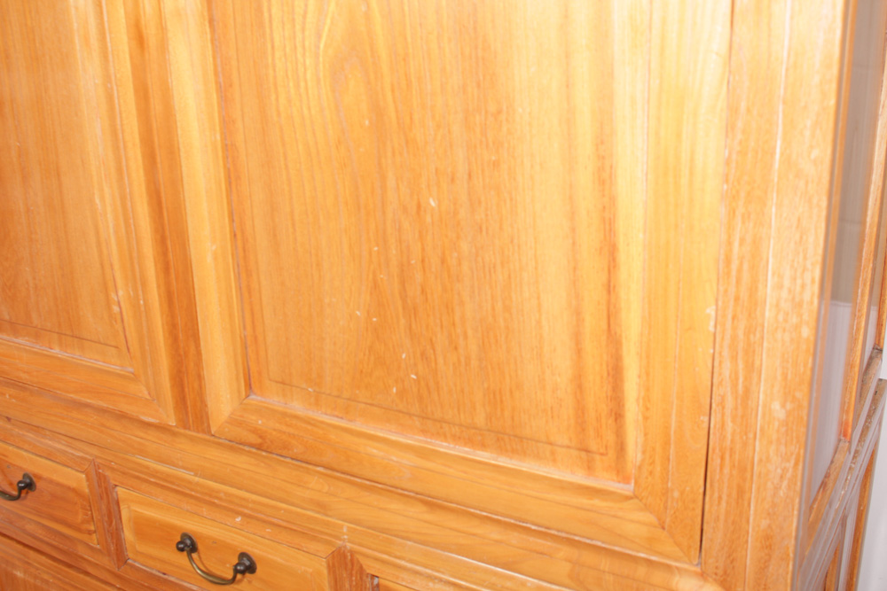 Chinese Elm Wood Armoire