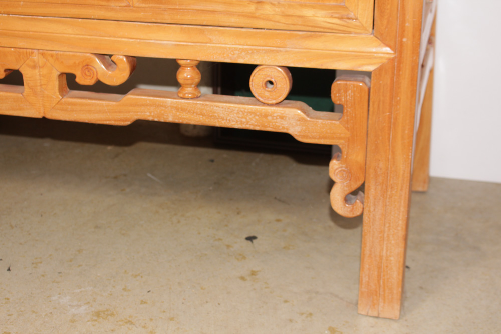 Chinese Elm Wood Armoire