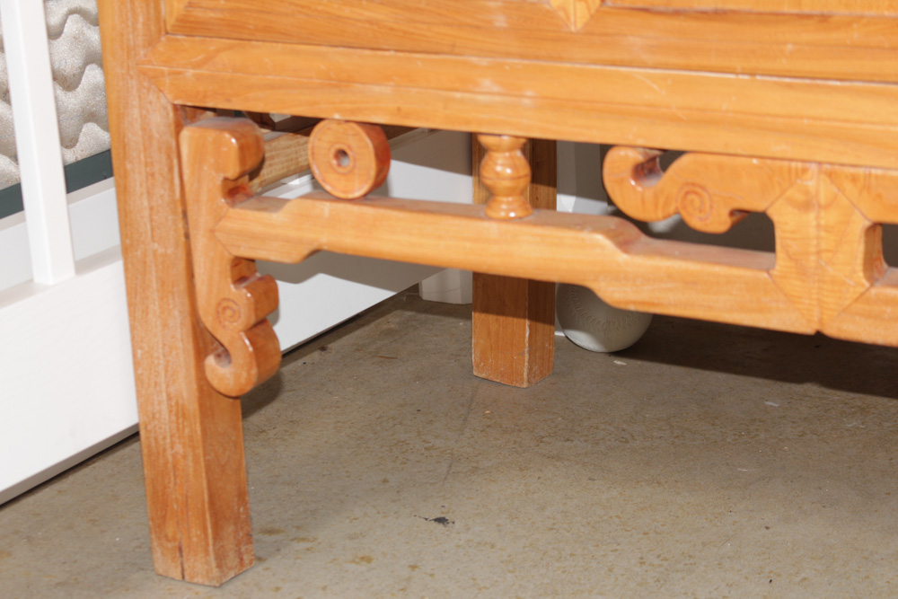 Chinese Elm Wood Armoire