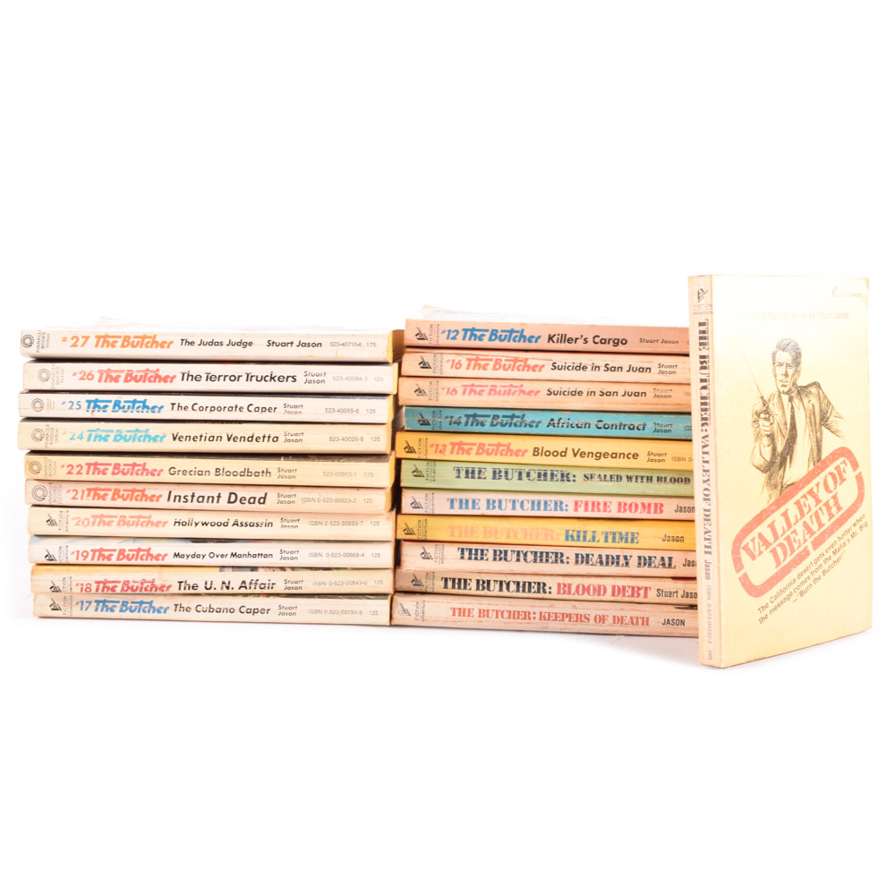 Vintage Collection of "The Butcher" Novels by Stuart Jason
