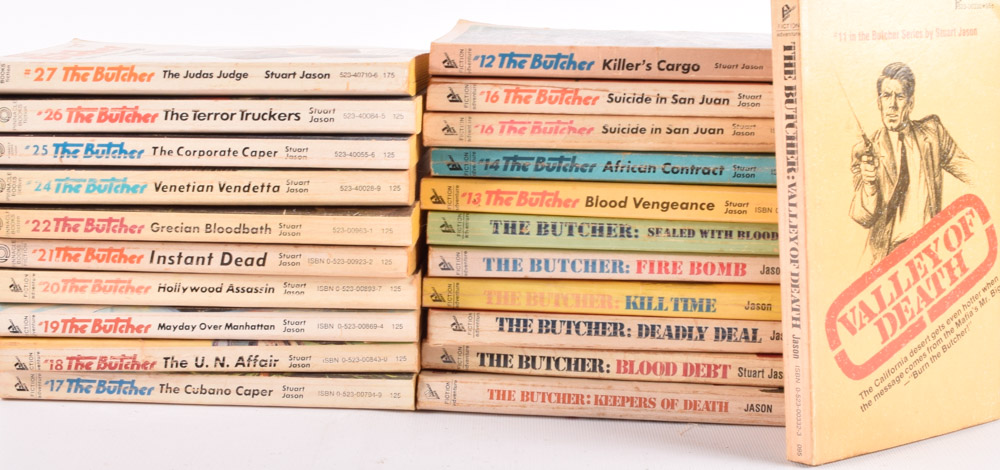 Vintage Collection of "The Butcher" Novels by Stuart Jason