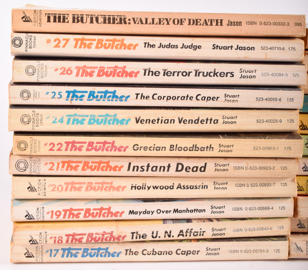 Vintage Collection of "The Butcher" Novels by Stuart Jason