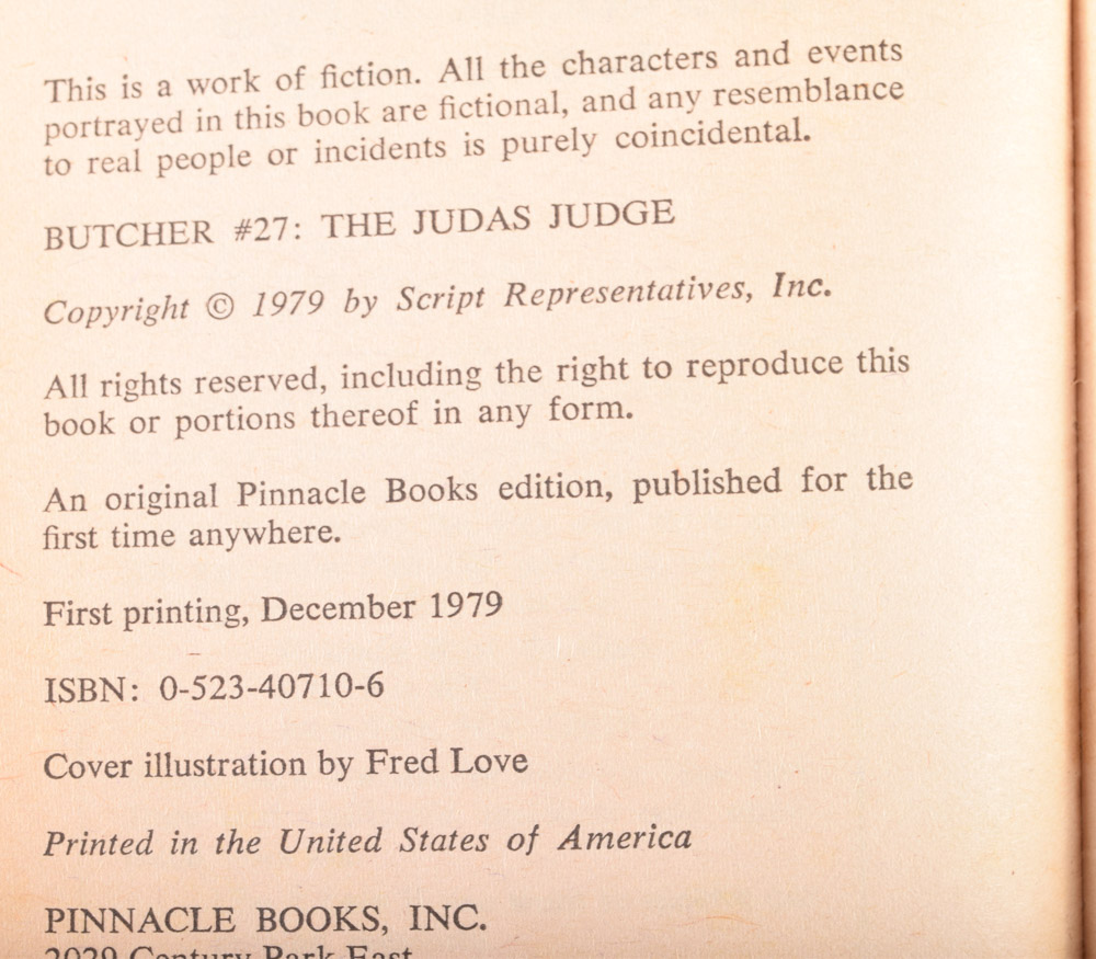Vintage Collection of "The Butcher" Novels by Stuart Jason