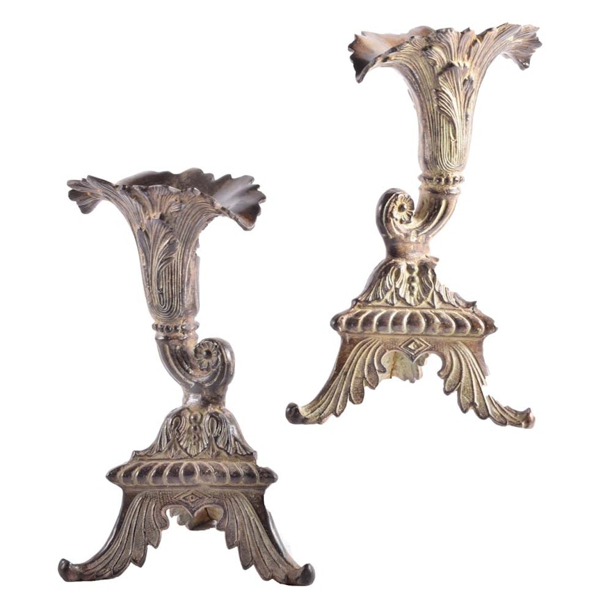 Sarried Romanesque Cast Metal Vases