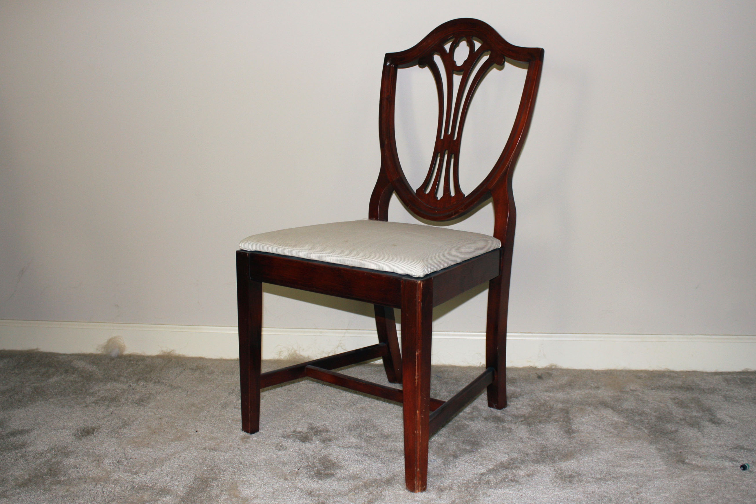 Six Hepplewhite Style Shield-Back Dining Chairs by Drexel