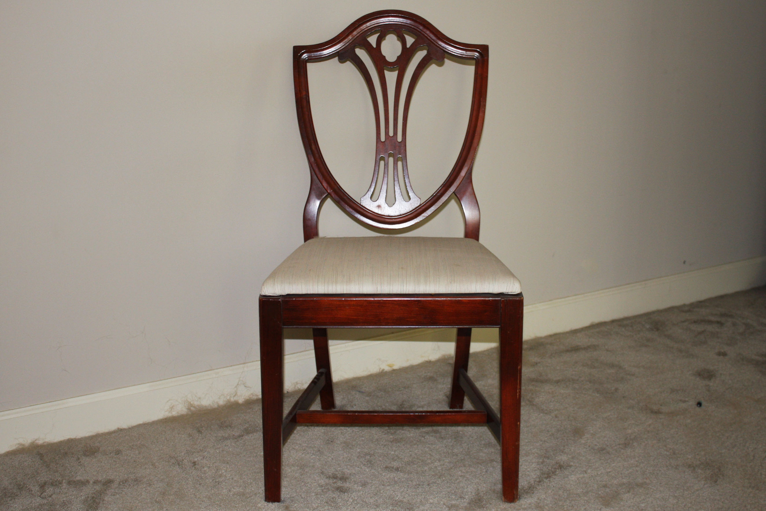Six Hepplewhite Style Shield-Back Dining Chairs by Drexel