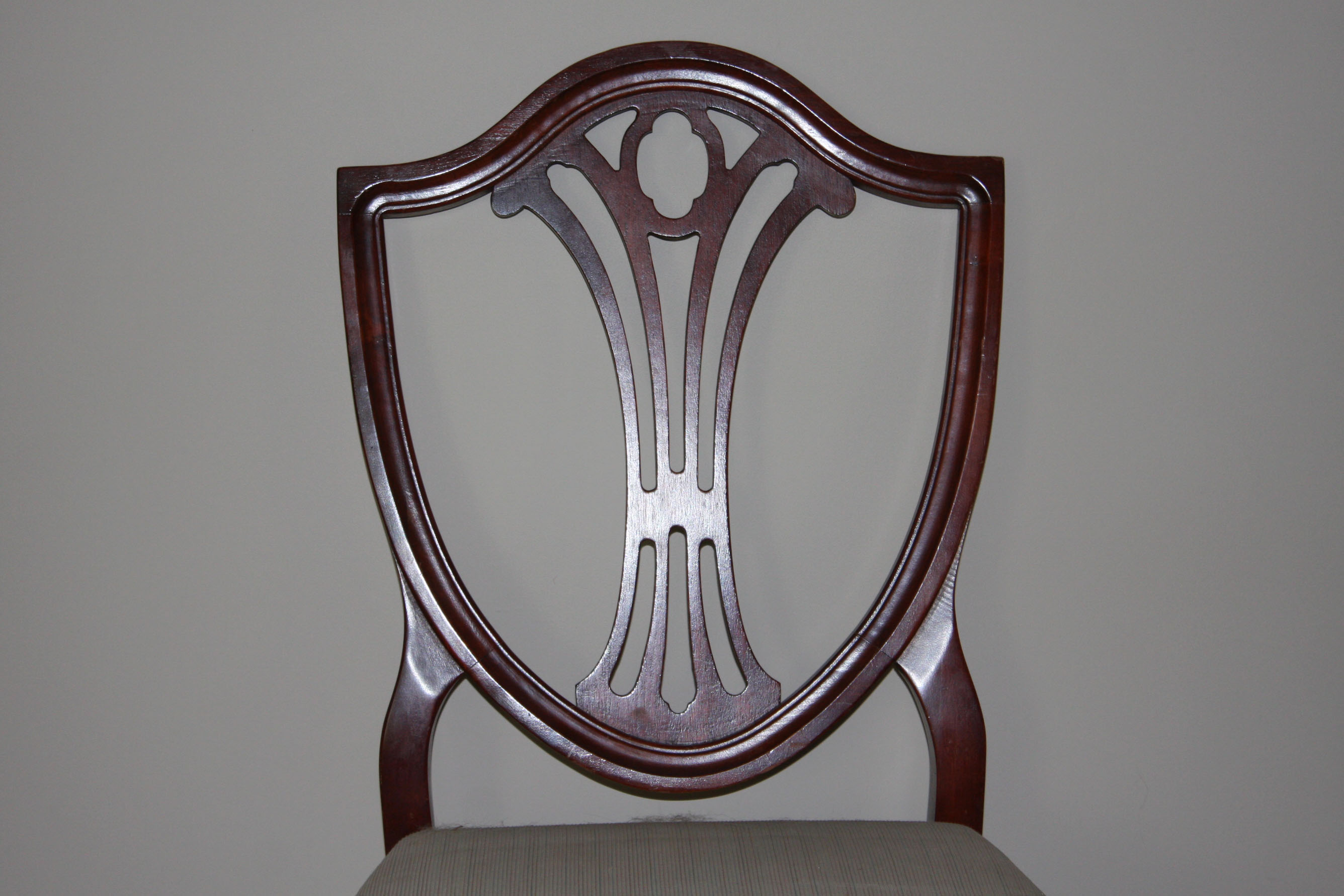 Six Hepplewhite Style Shield-Back Dining Chairs by Drexel