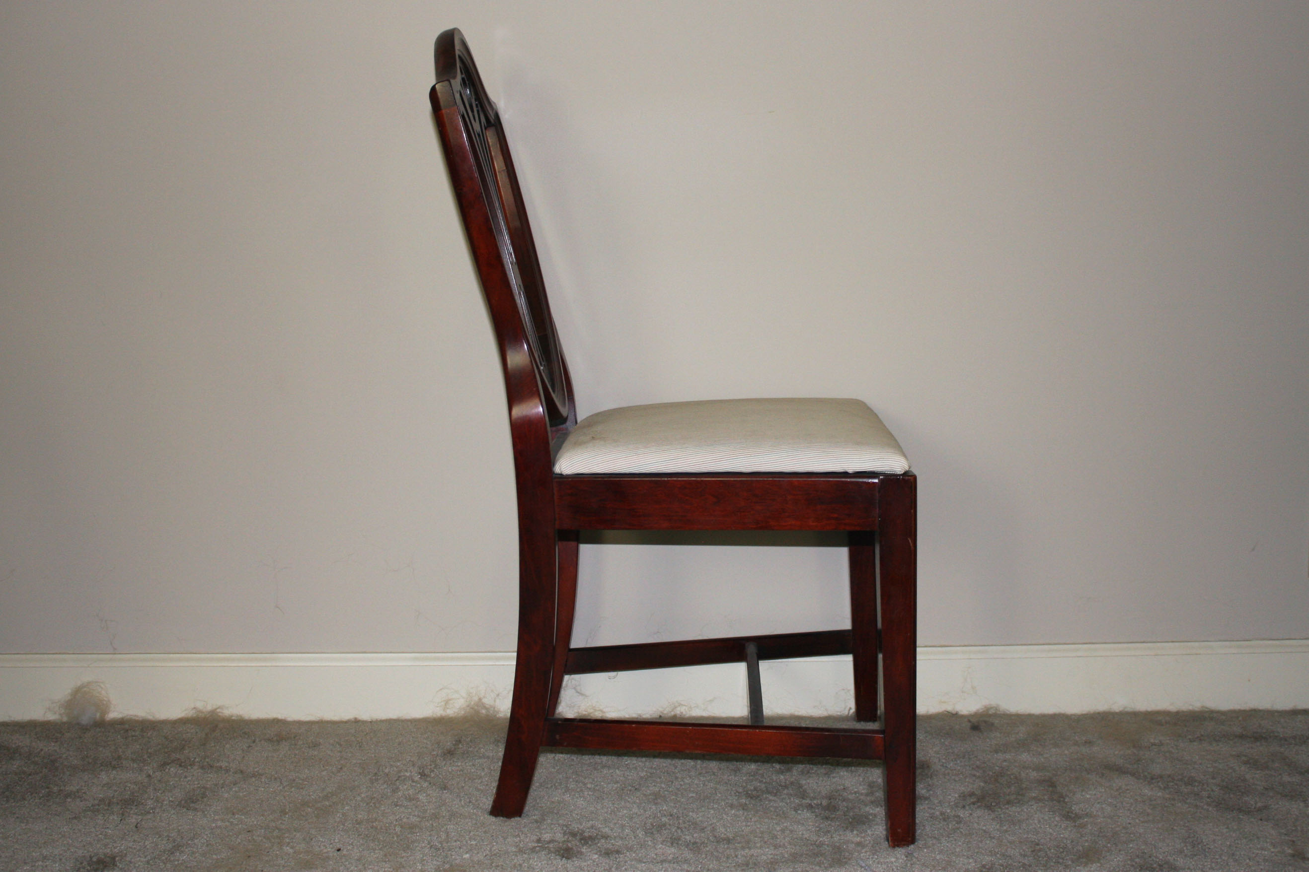 Six Hepplewhite Style Shield-Back Dining Chairs by Drexel