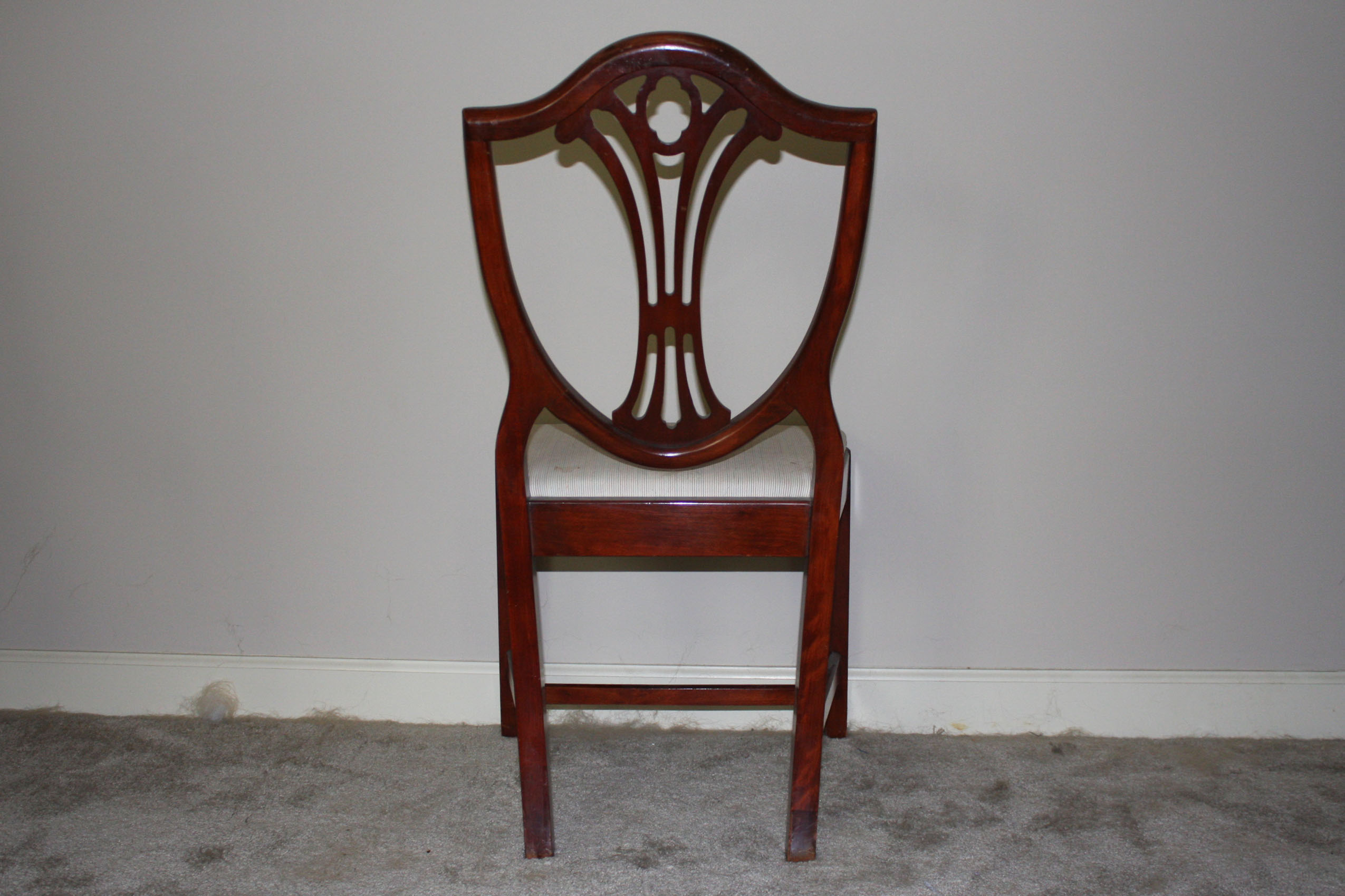 Six Hepplewhite Style Shield-Back Dining Chairs by Drexel