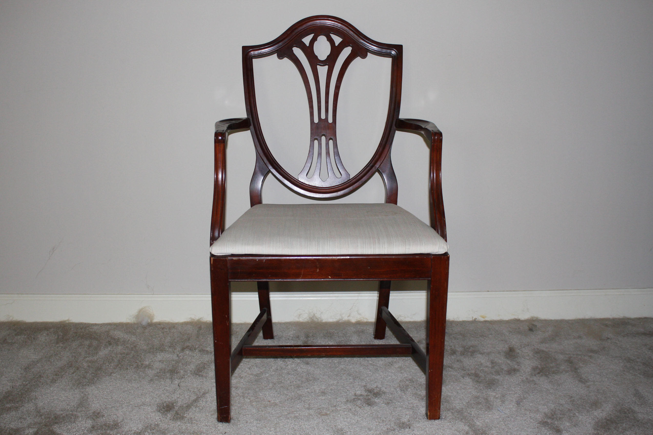 Six Hepplewhite Style Shield-Back Dining Chairs by Drexel