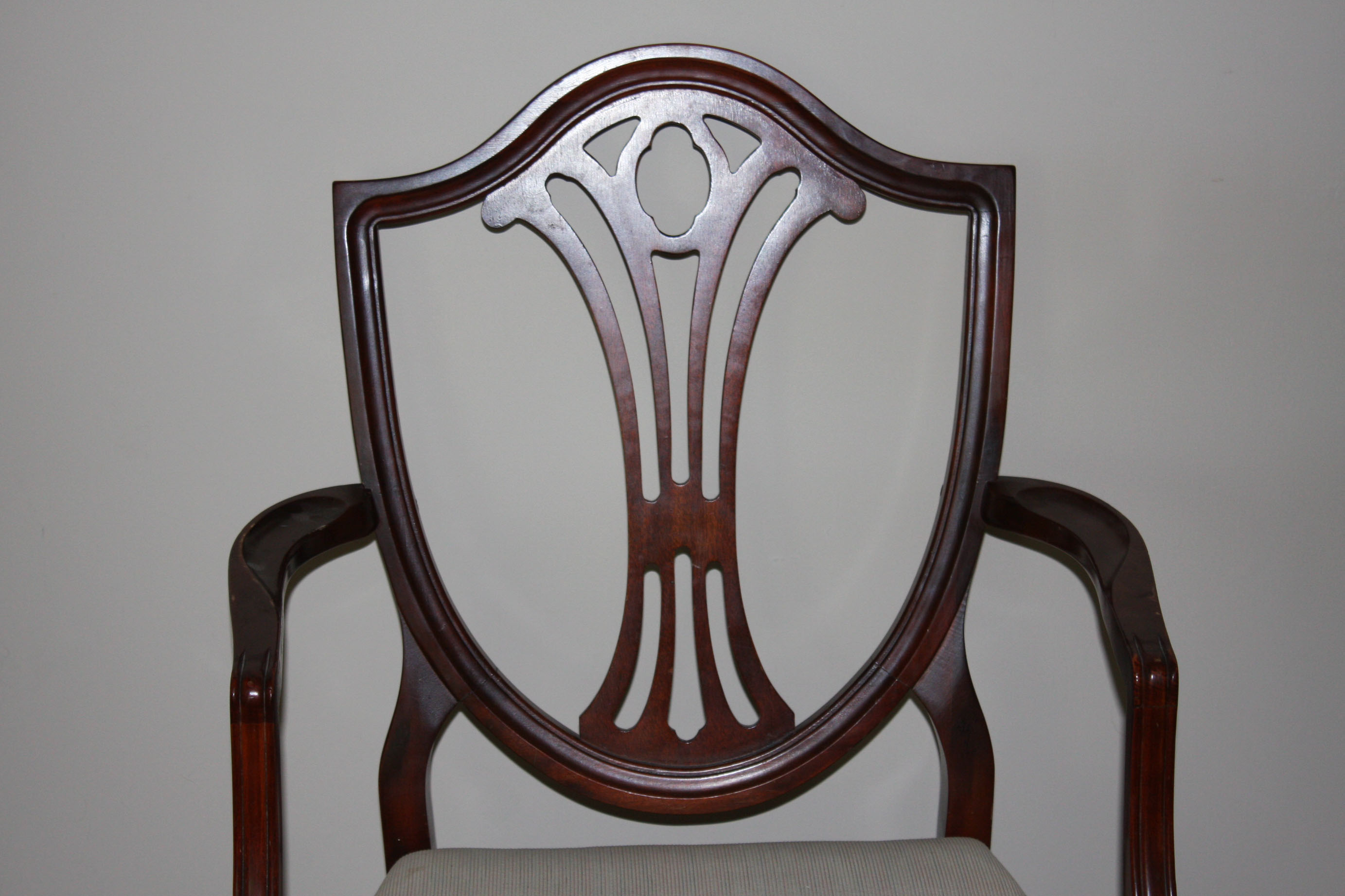 Six Hepplewhite Style Shield-Back Dining Chairs by Drexel