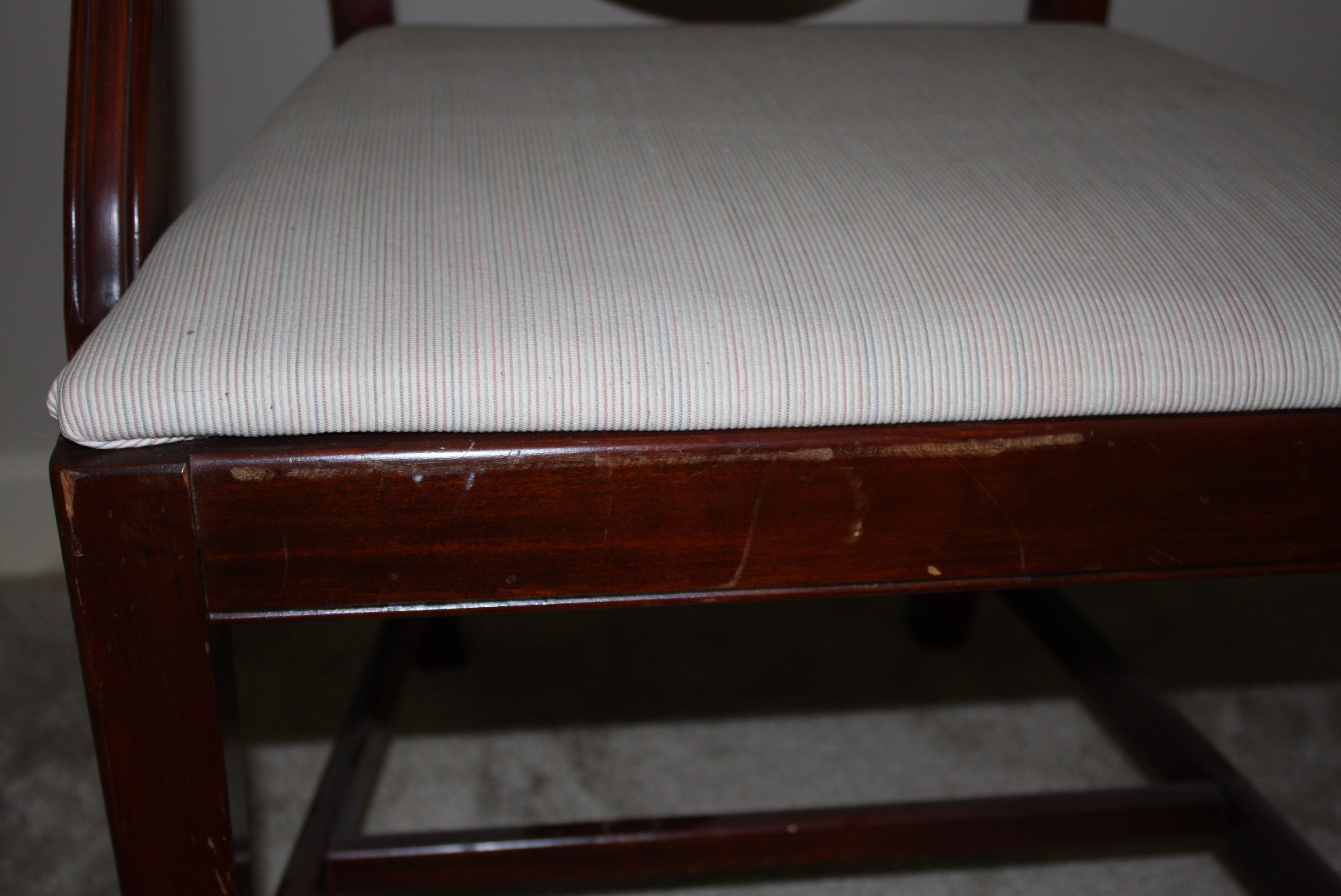 Six Hepplewhite Style Shield-Back Dining Chairs by Drexel