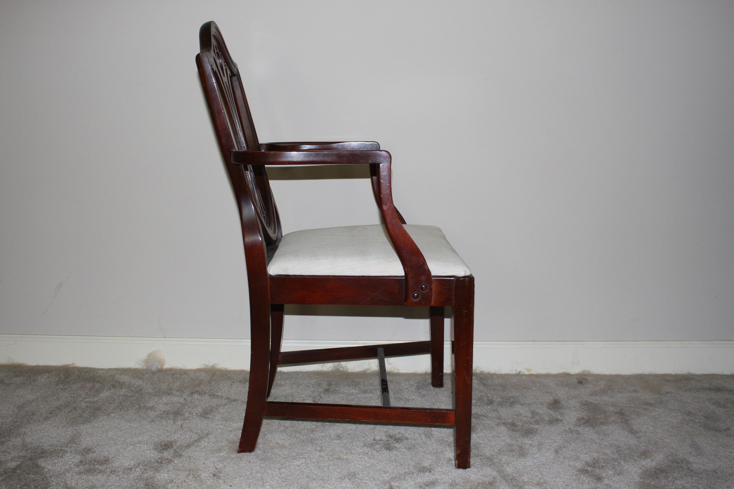 Six Hepplewhite Style Shield-Back Dining Chairs by Drexel
