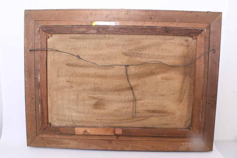 Alois Arnegger Vintage Oil Painting on Canvas of Lake Como