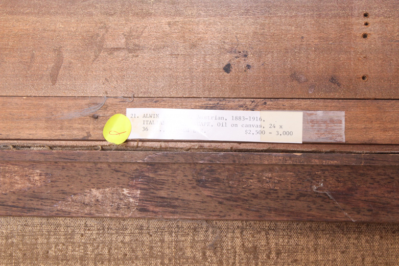 Alois Arnegger Vintage Oil Painting on Canvas of Lake Como