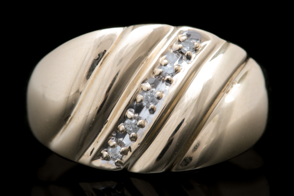 10K Yellow Gold and Diamond Ring