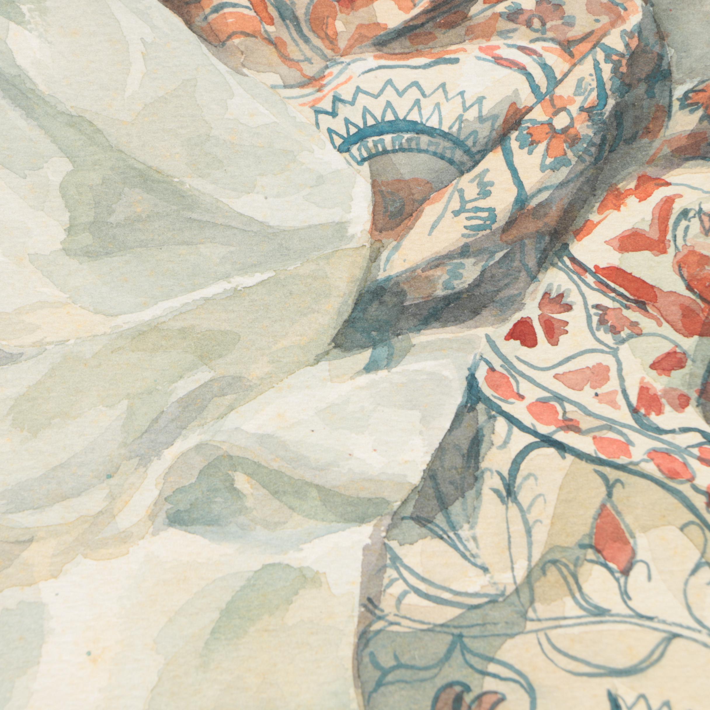 Two Henry C. Meyer 1980s Watercolor Paintings on Paper