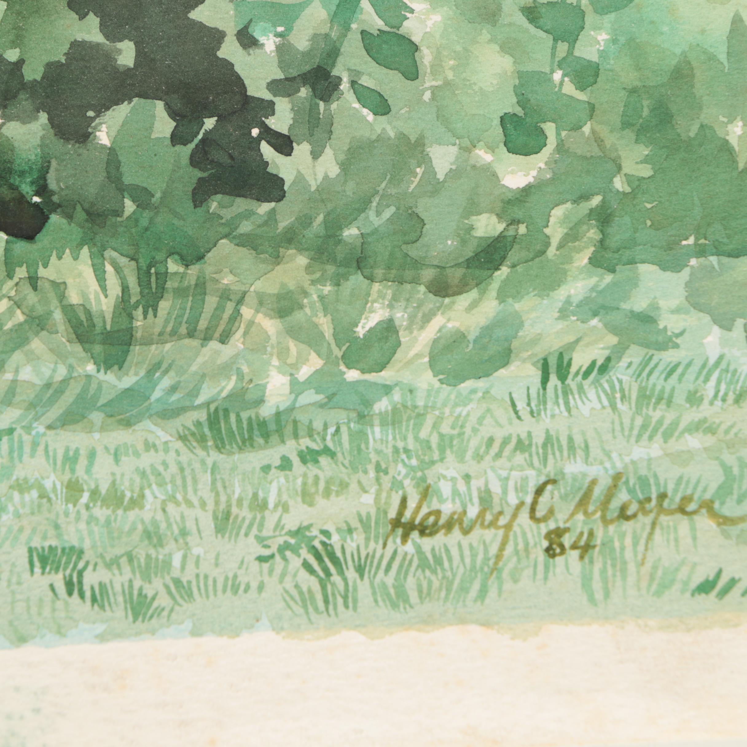 Two Henry C. Meyer 1980s Watercolor Paintings on Paper