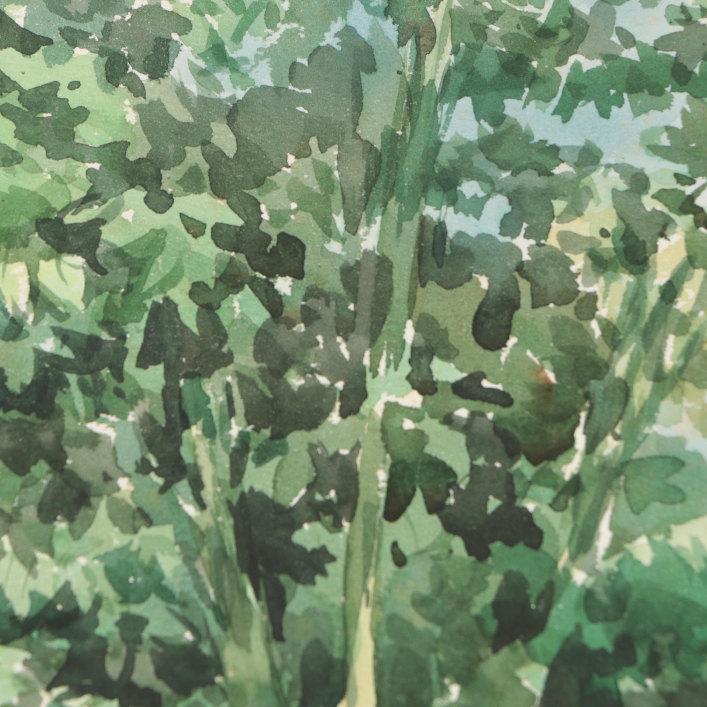 Two Henry C. Meyer 1980s Watercolor Paintings on Paper