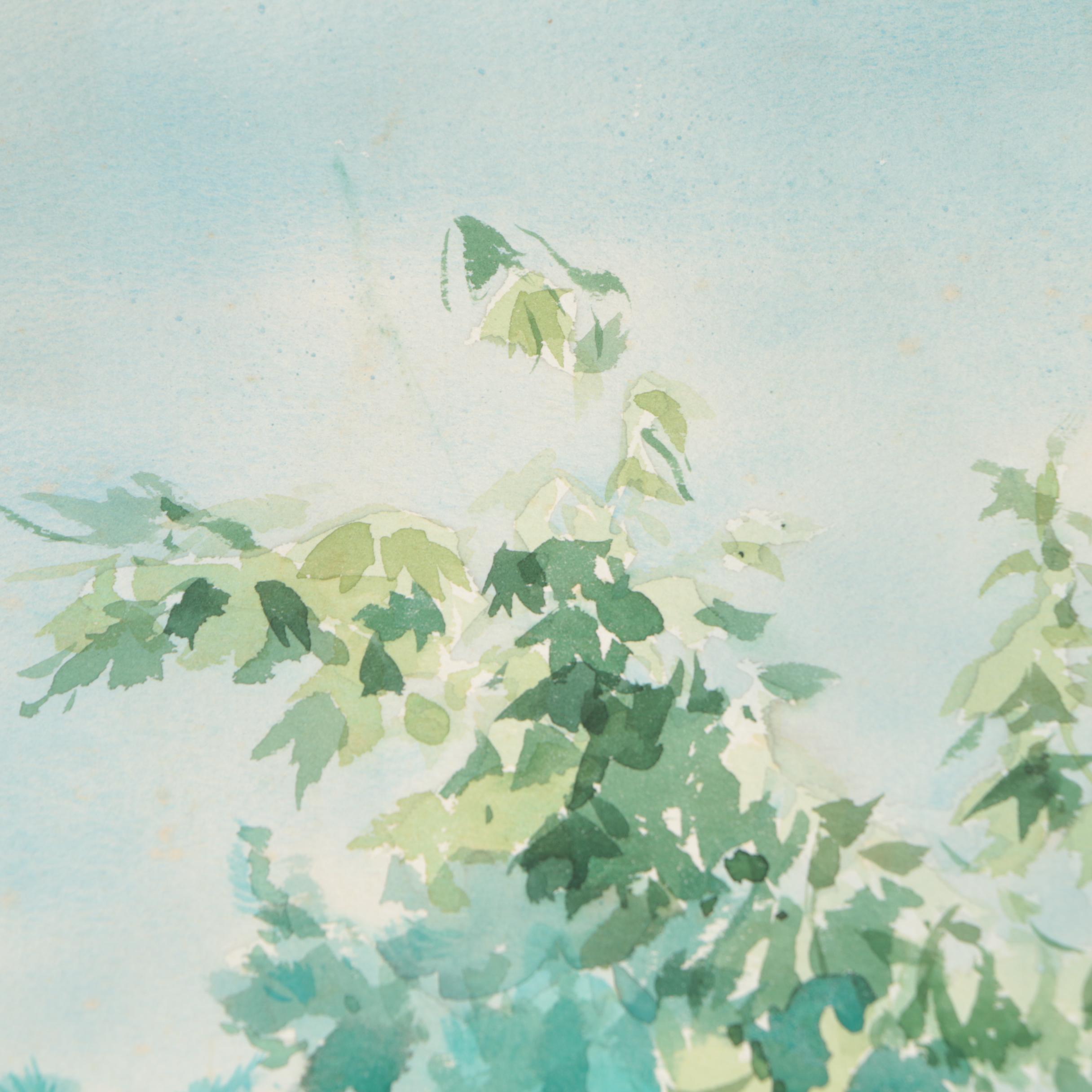 Two Henry C. Meyer 1980s Watercolor Paintings on Paper