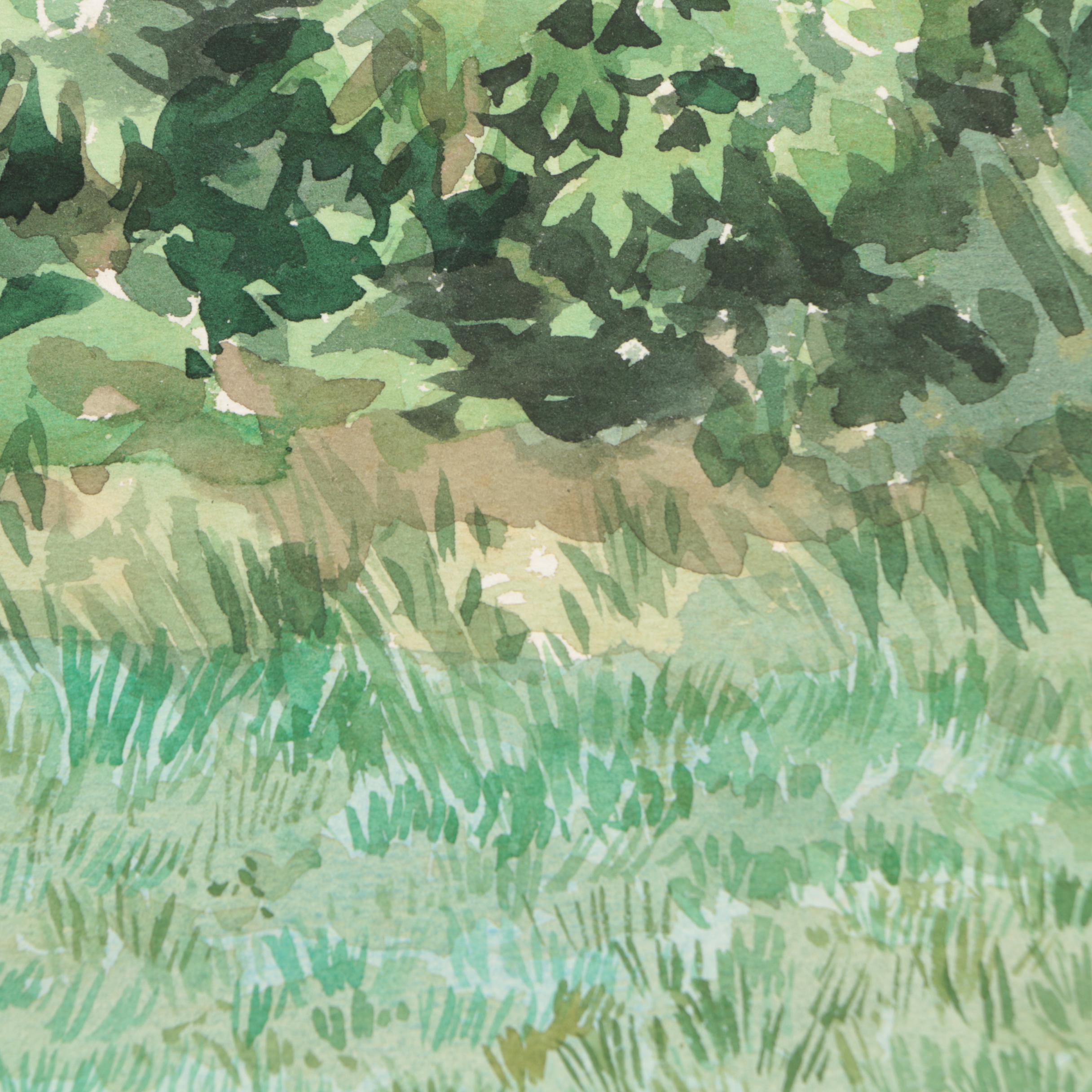 Two Henry C. Meyer 1980s Watercolor Paintings on Paper