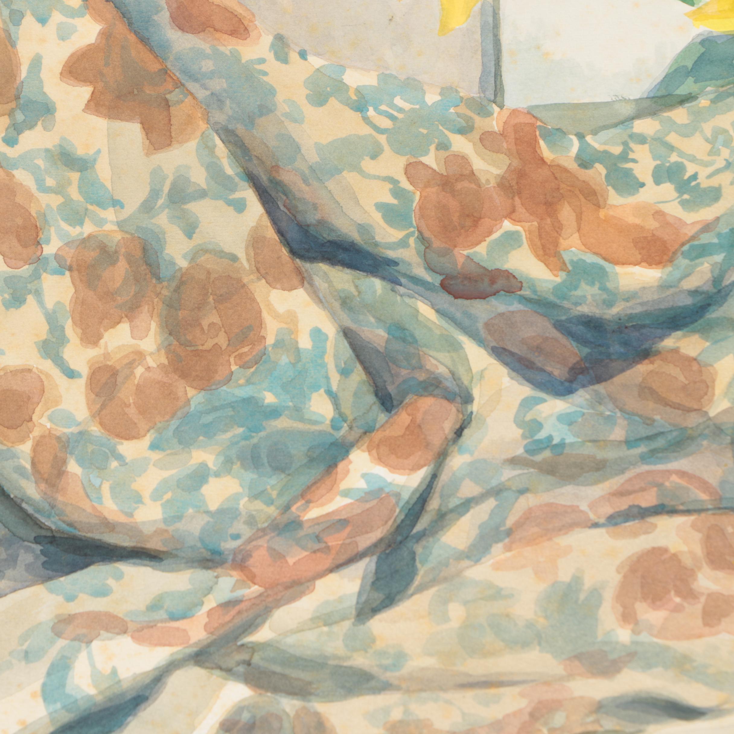 Two Henry C. Meyer Still Life Watercolor Paintings of Floral Arrangements