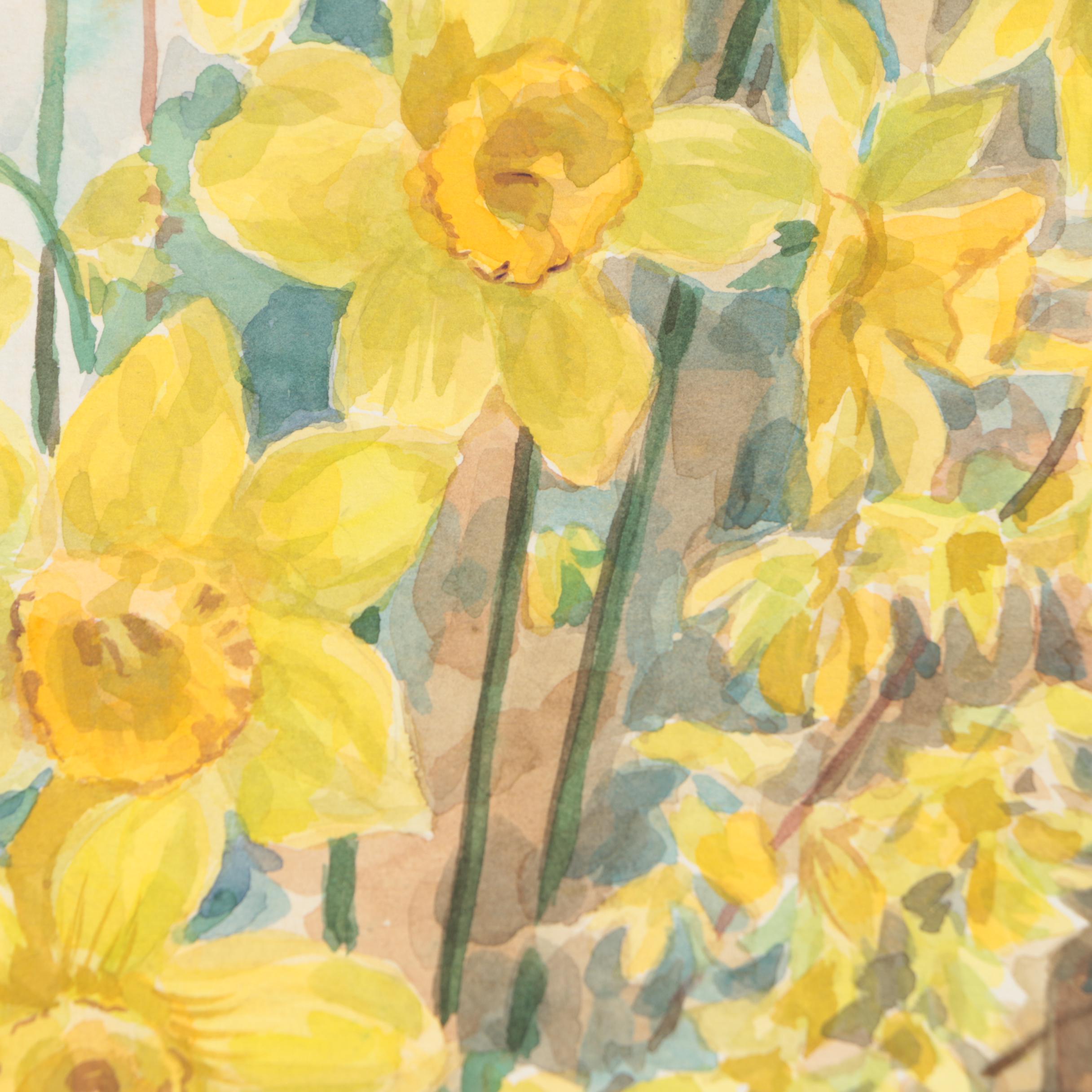 Two Henry C. Meyer Still Life Watercolor Paintings of Floral Arrangements