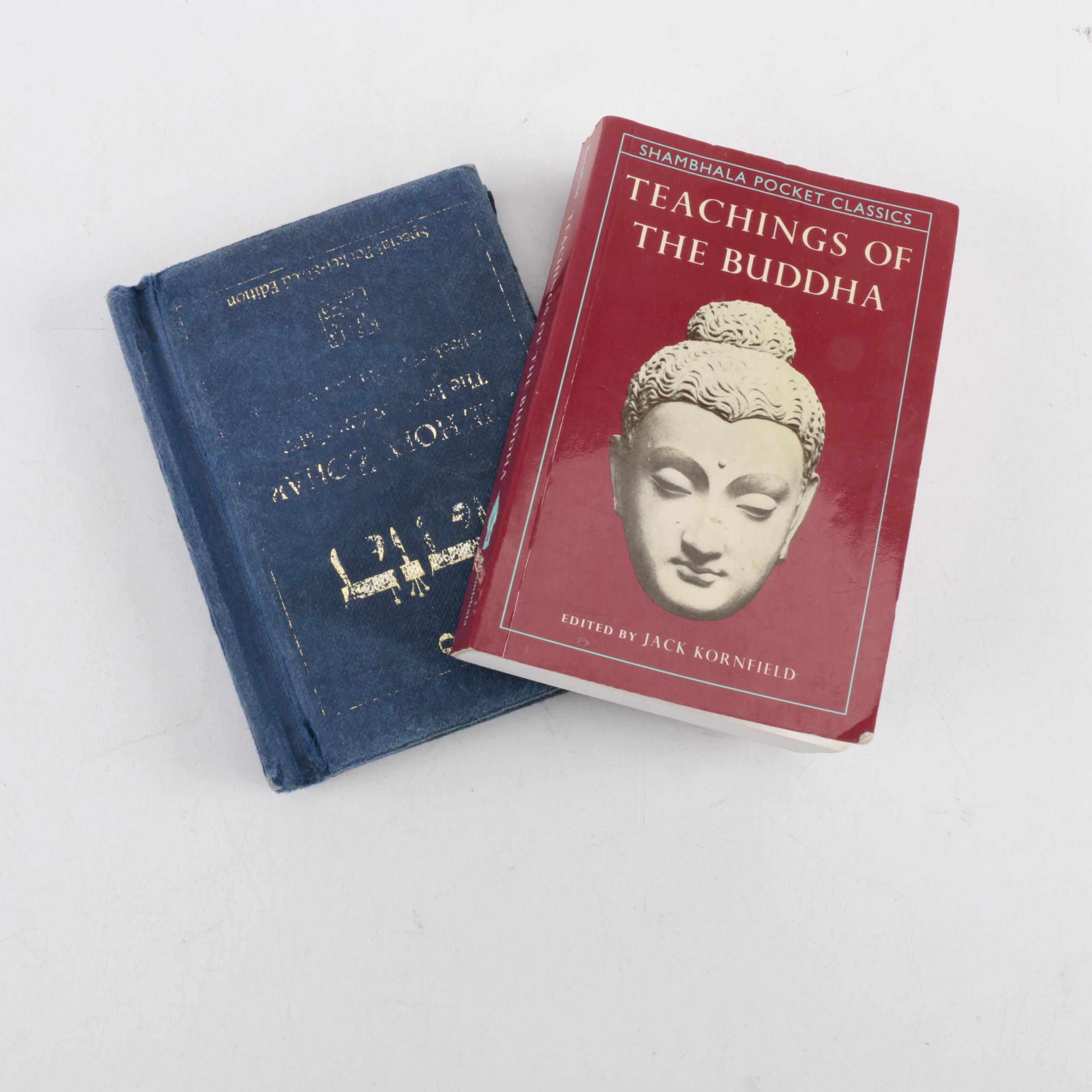 Pocket-Sized "Holy Zohar" and "Teachings of the Buddha"