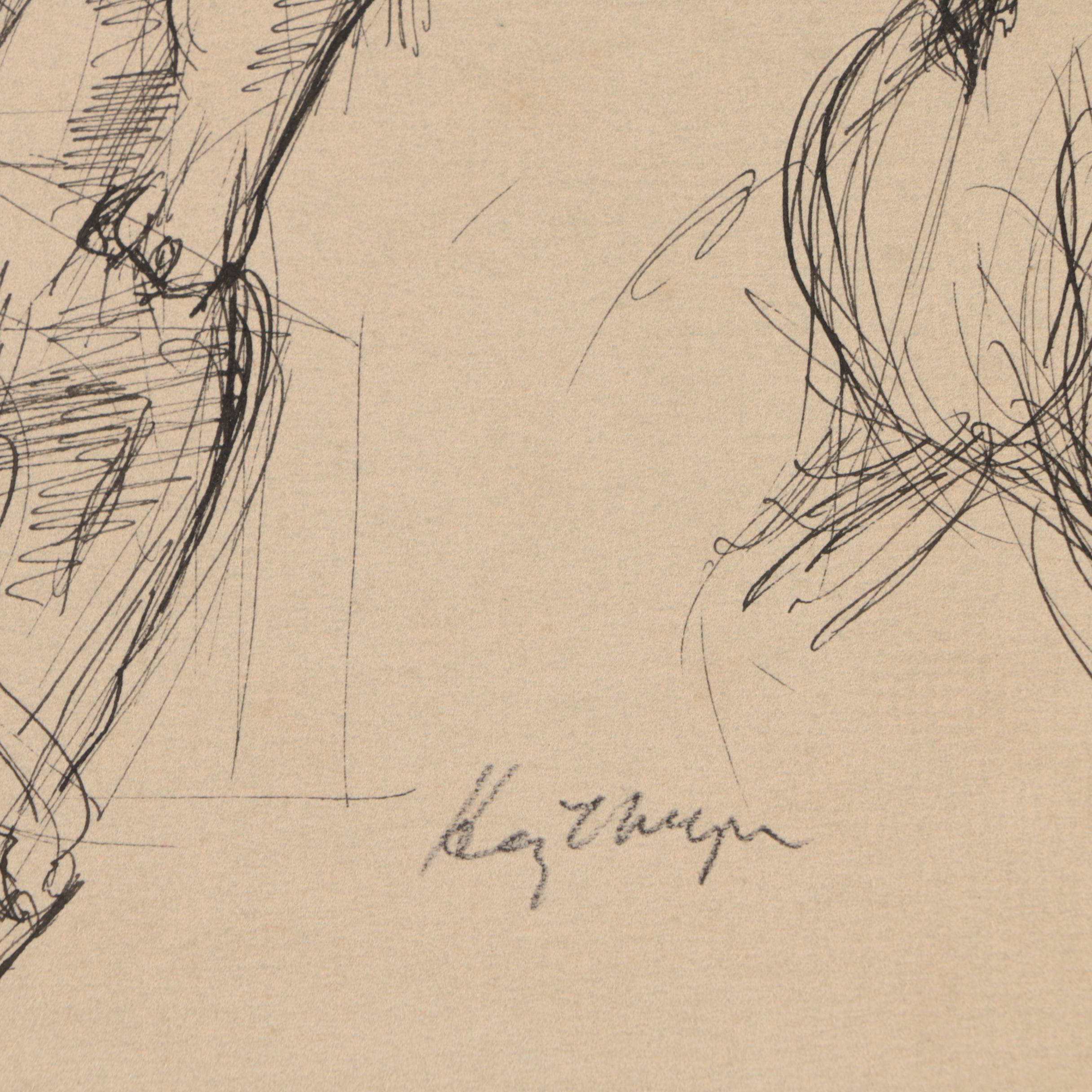 Henry C. Meyer Ink Wash and Ink Drawings of Horses