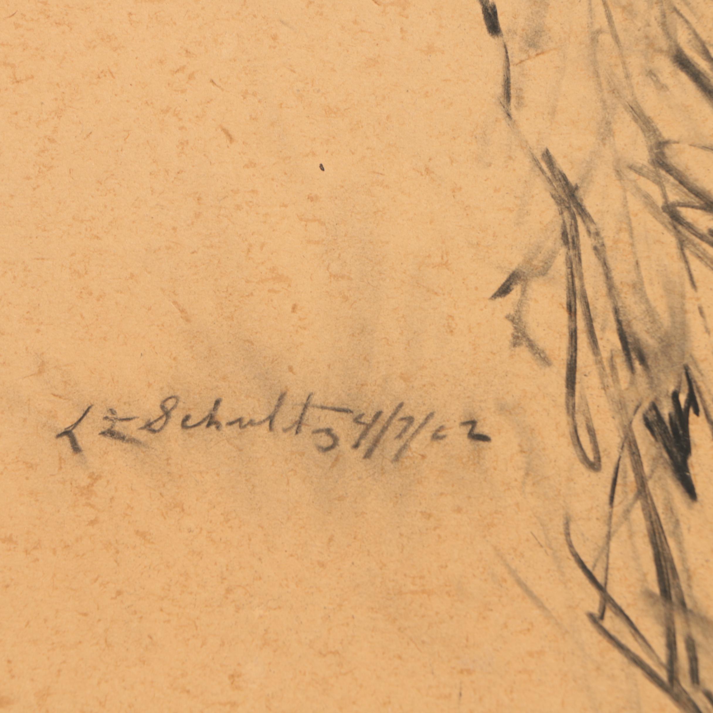 L.F. Schultz Drawings on Paper of Female Figures