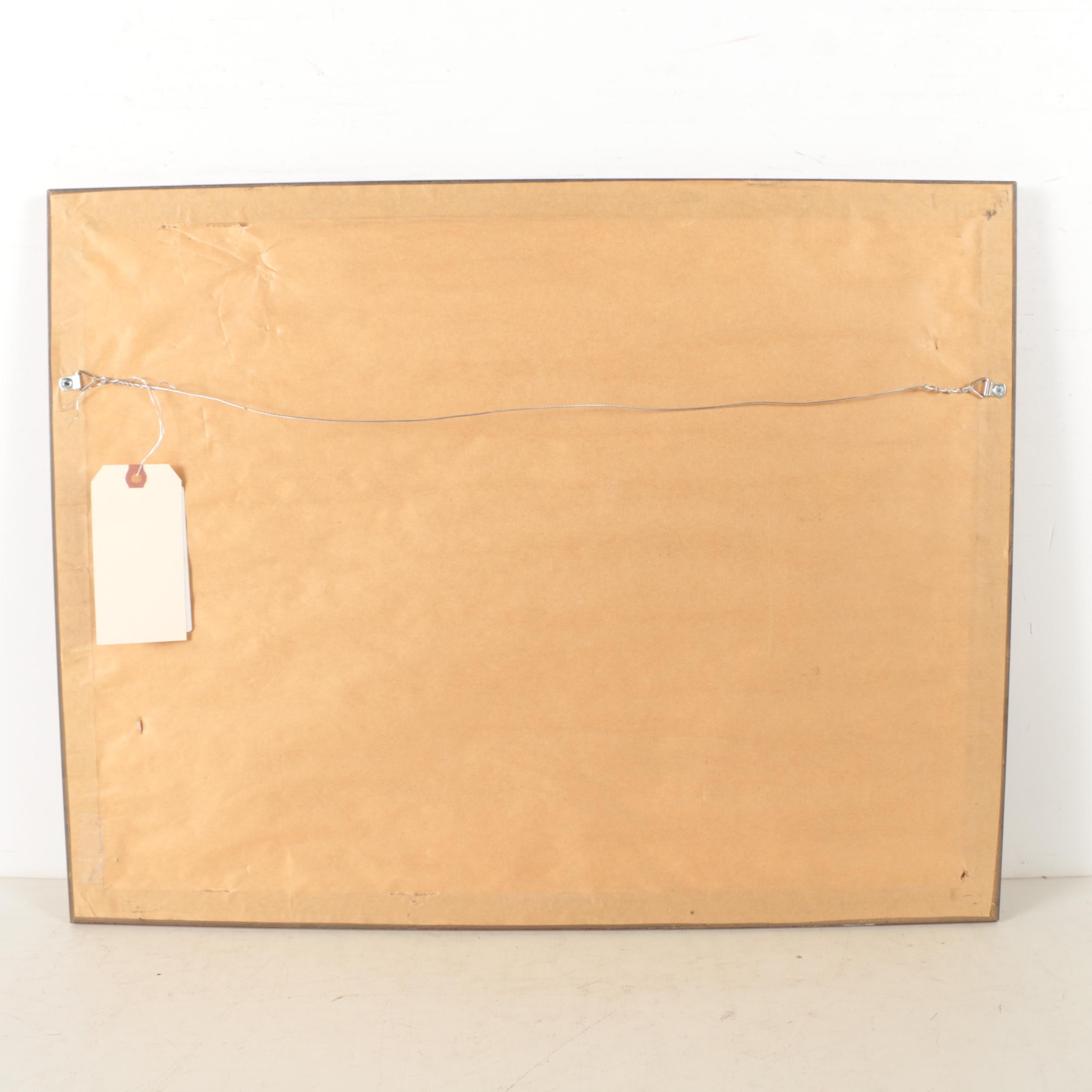 George Constant Watercolor Painting on Paper "Abstract Autumn Landscape"