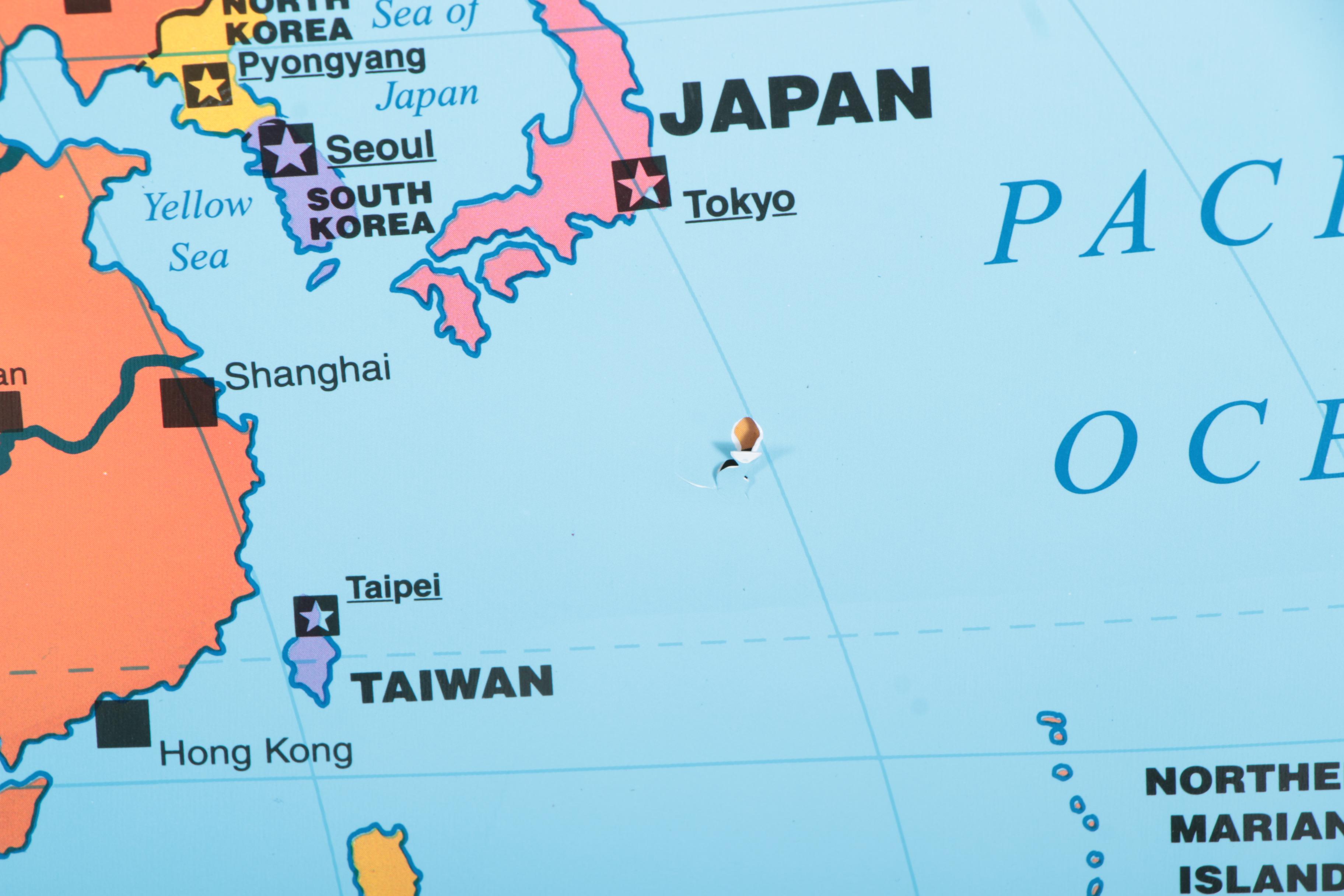 George F. Cram Hanging Classroom United States/World Map