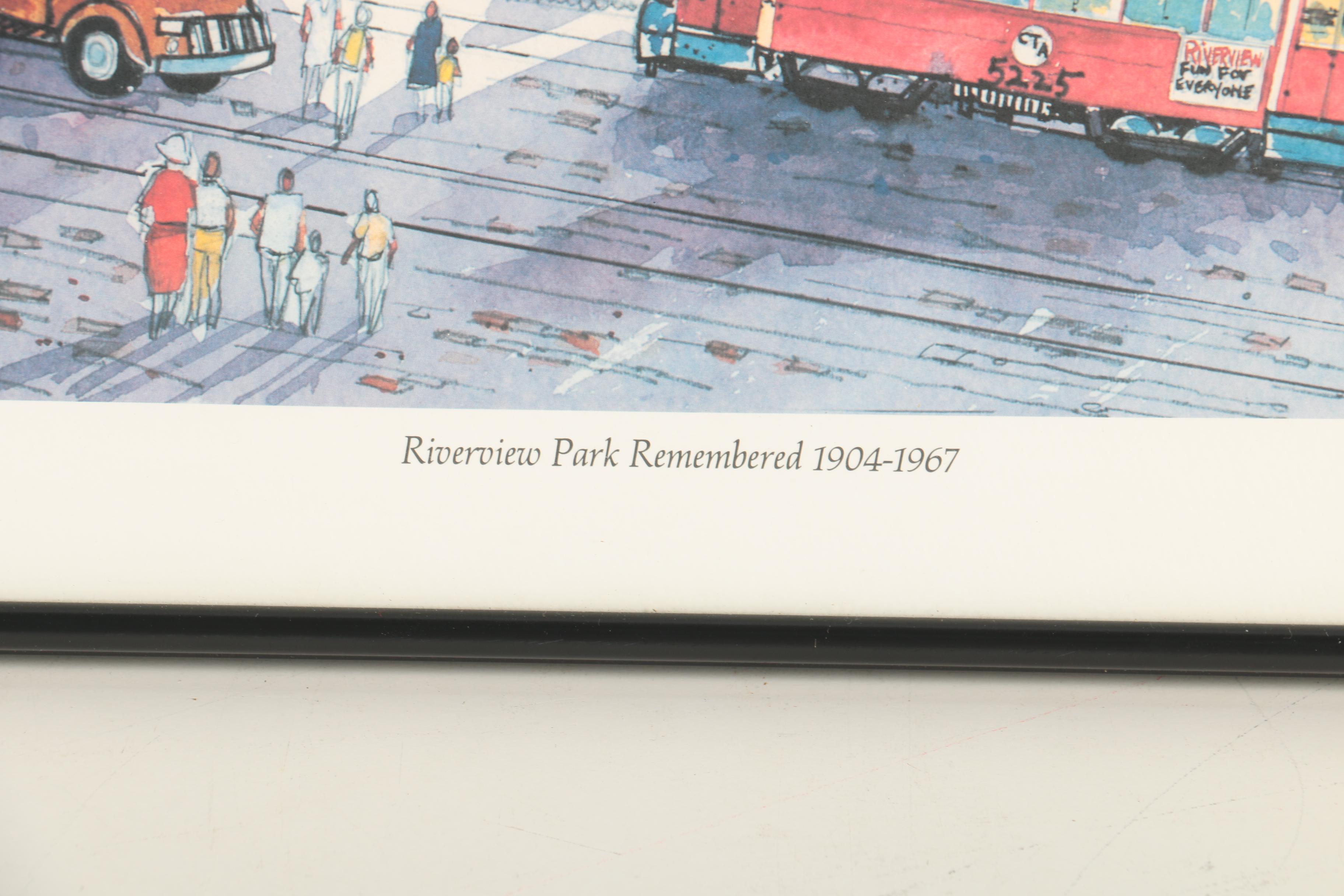 Offset Lithograph After Don Lindstrom "Riverview Park Remembered 1904-1967"