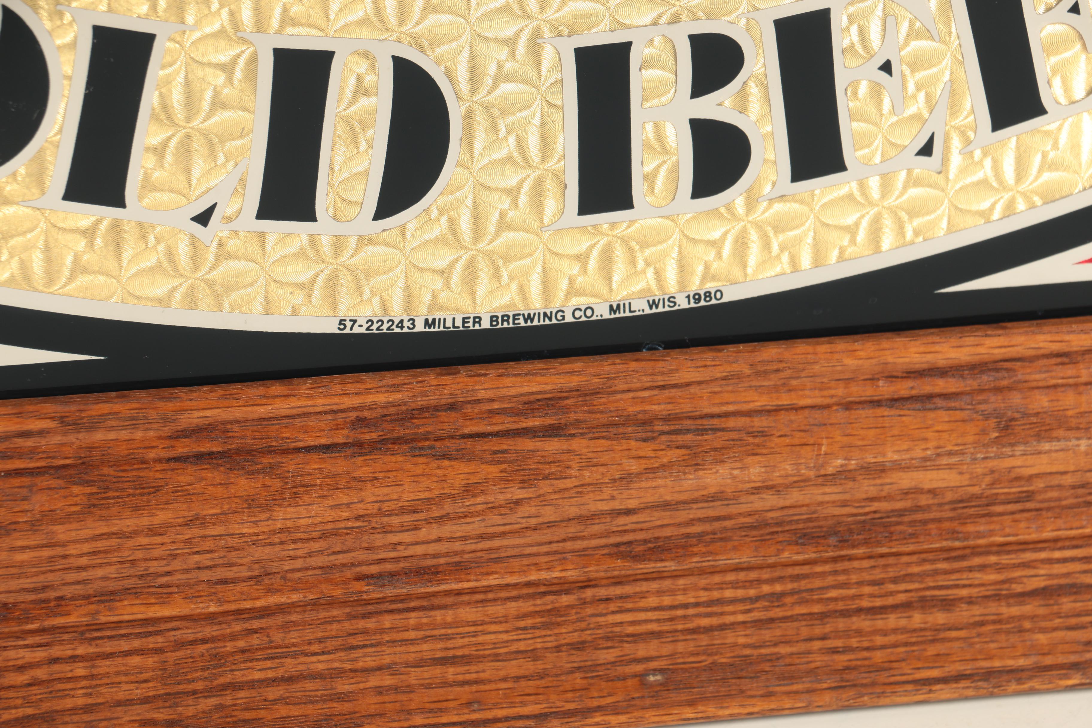 Framed Graphic Miller Lite Beer Mirror