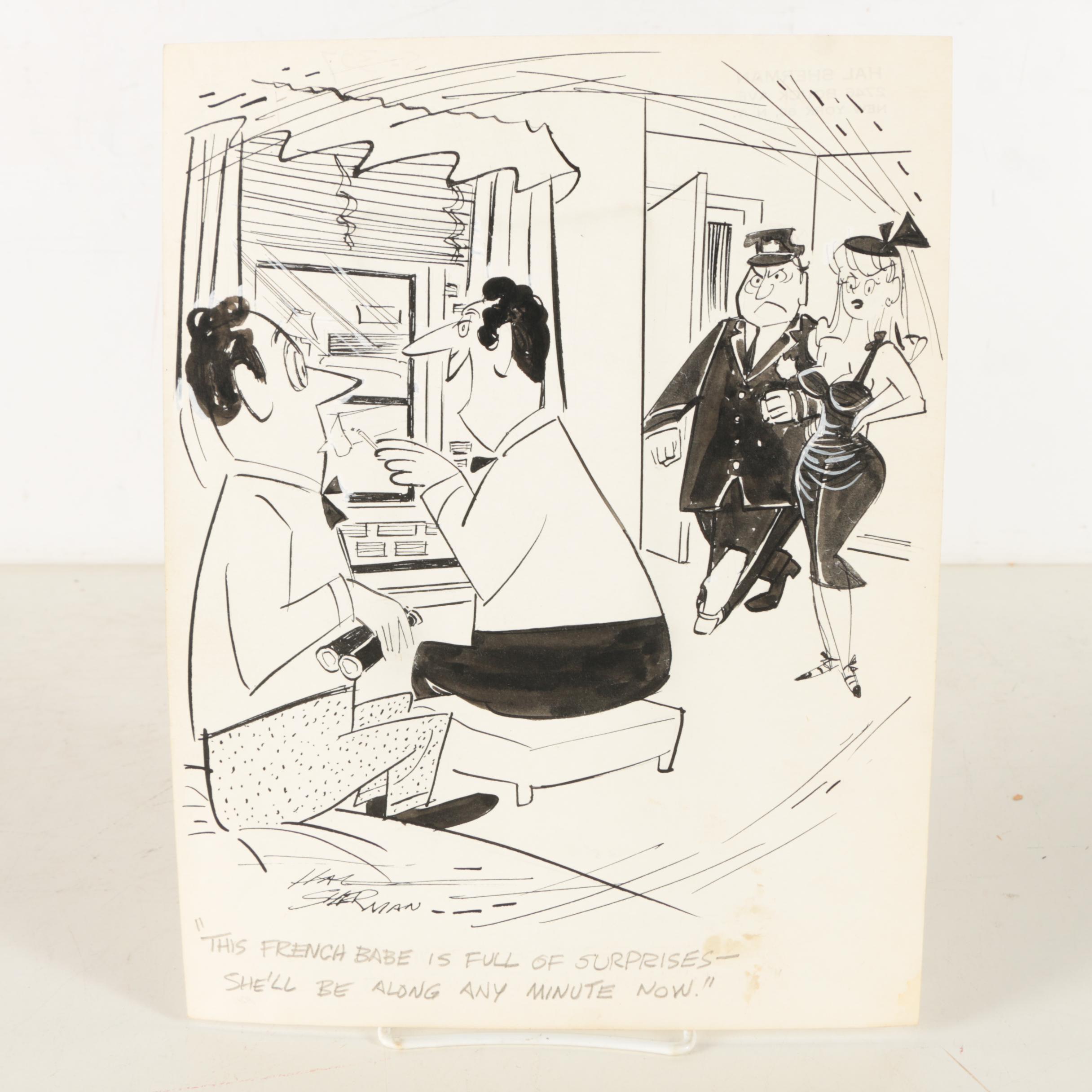 Mid-Century Adult Ink Illustrations Featuring Hal Sherman and Bill Riley