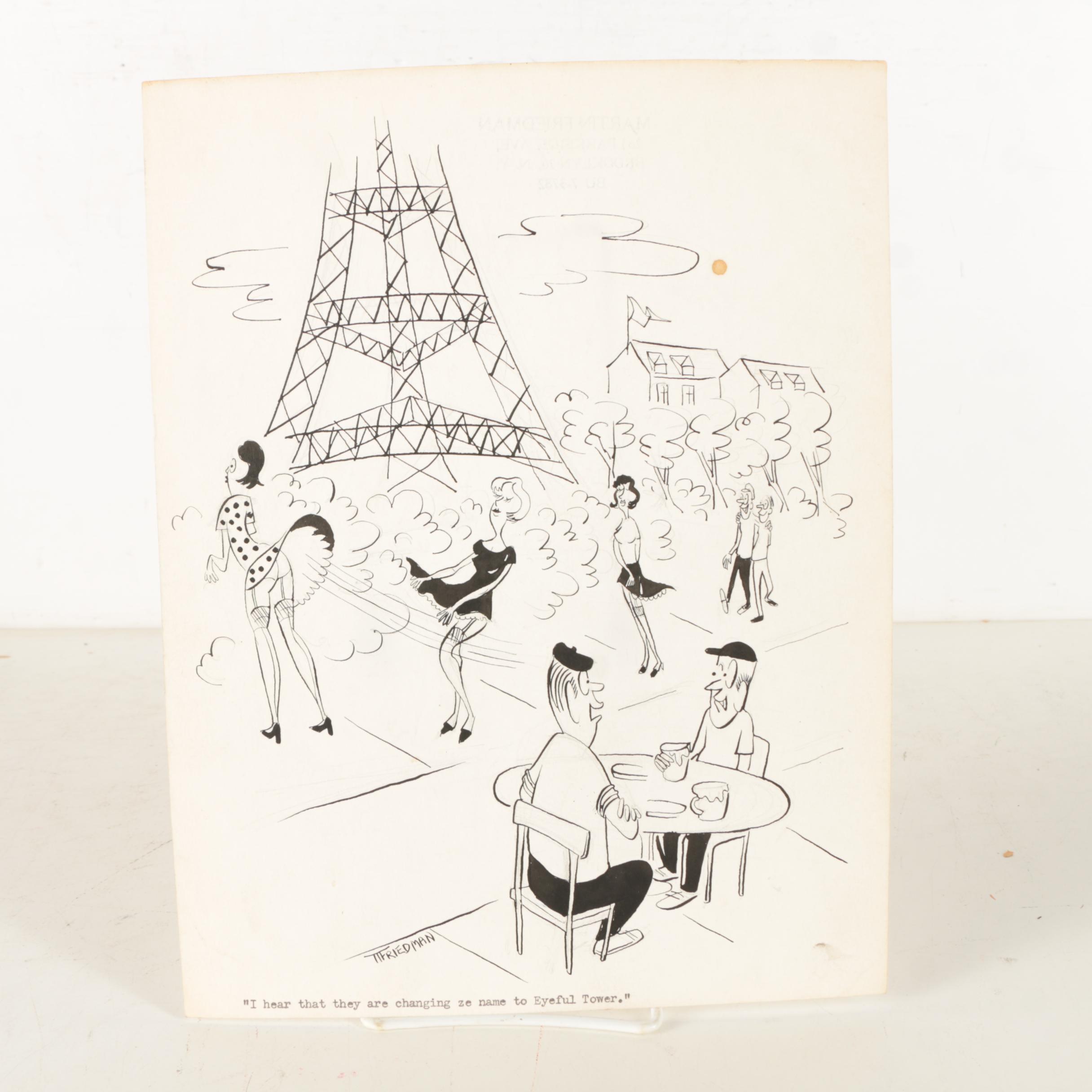 Mid-Century Adult Ink Illustrations Featuring Hal Sherman and Bill Riley