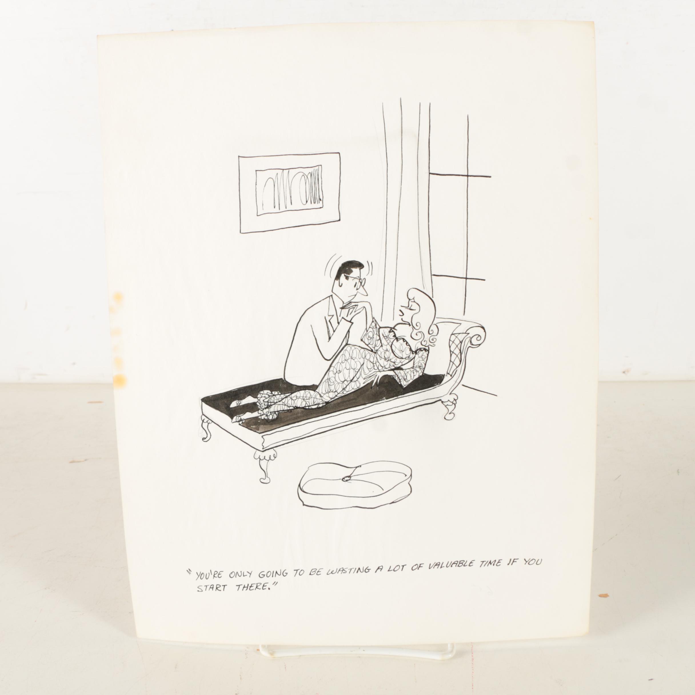 Mid-Century Adult Ink Illustrations Featuring Hal Sherman and Bill Riley
