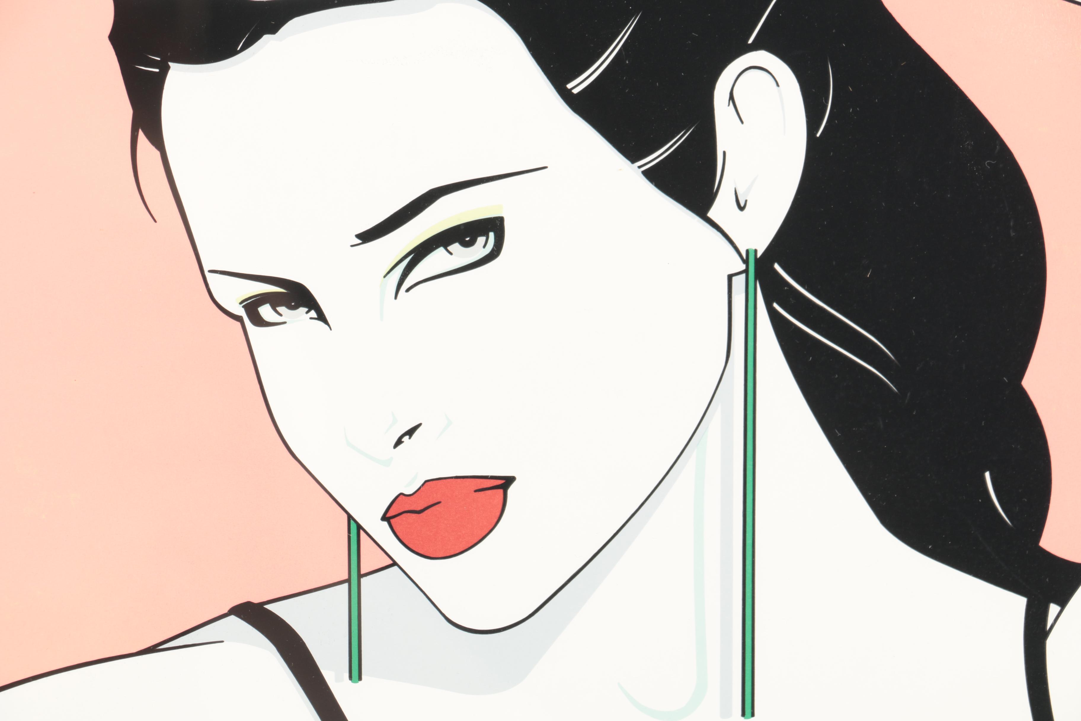 Patrick Nagel Serigraph "Black Teddy"