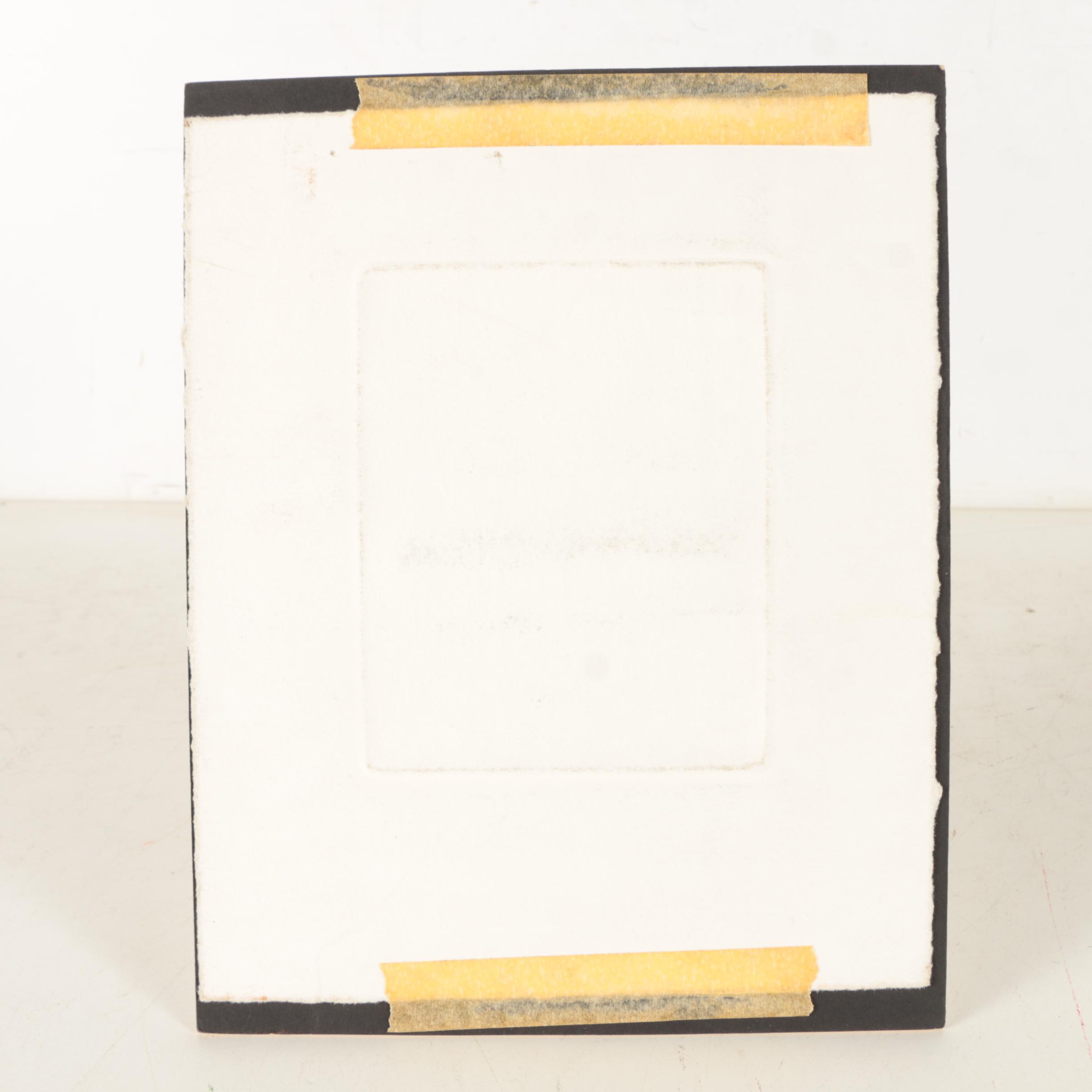 Edith Kramer Etching on Paper of a Seated Man