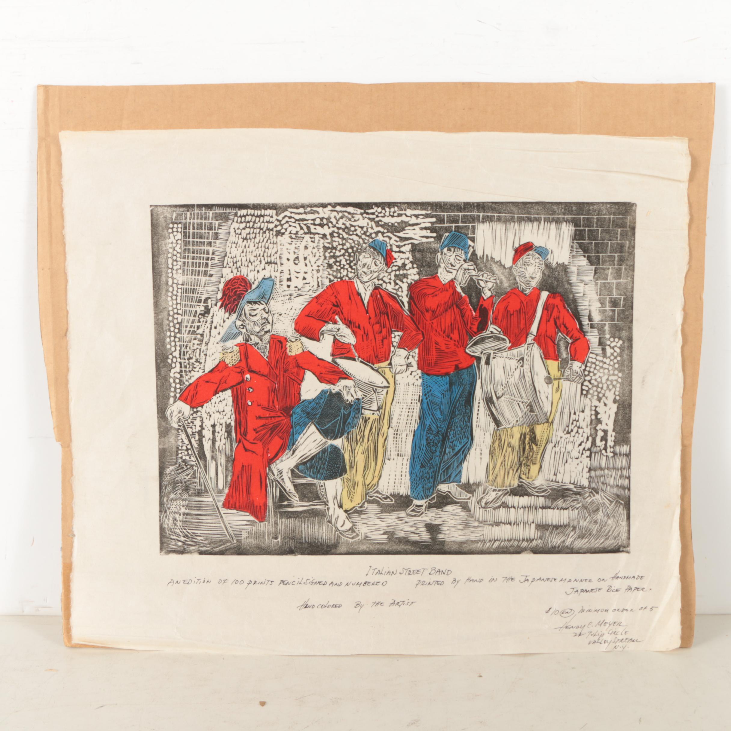 Signed Irene Aunio Watercolor and Assorted Artwork