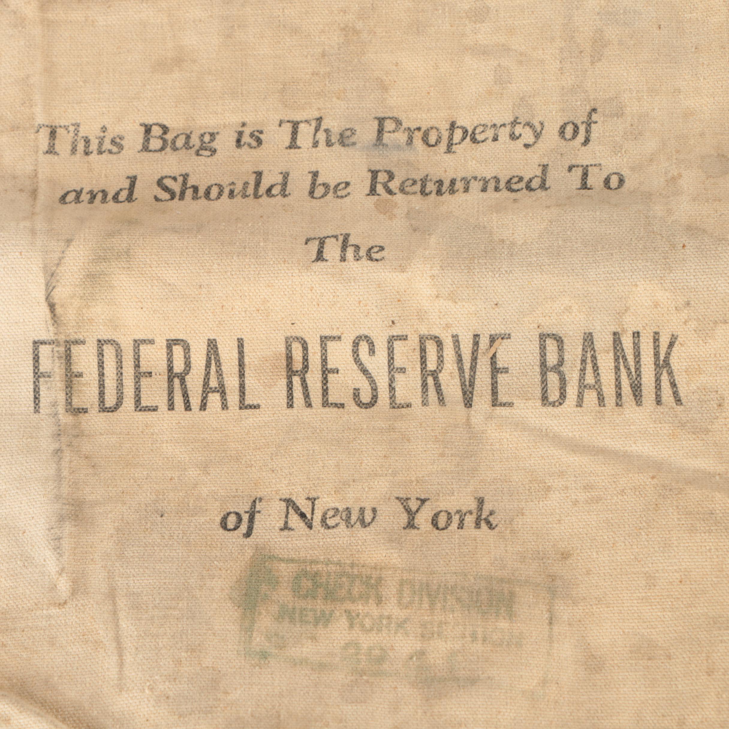 Vintage Bank Bag from The Federal Reserve Bank of New York