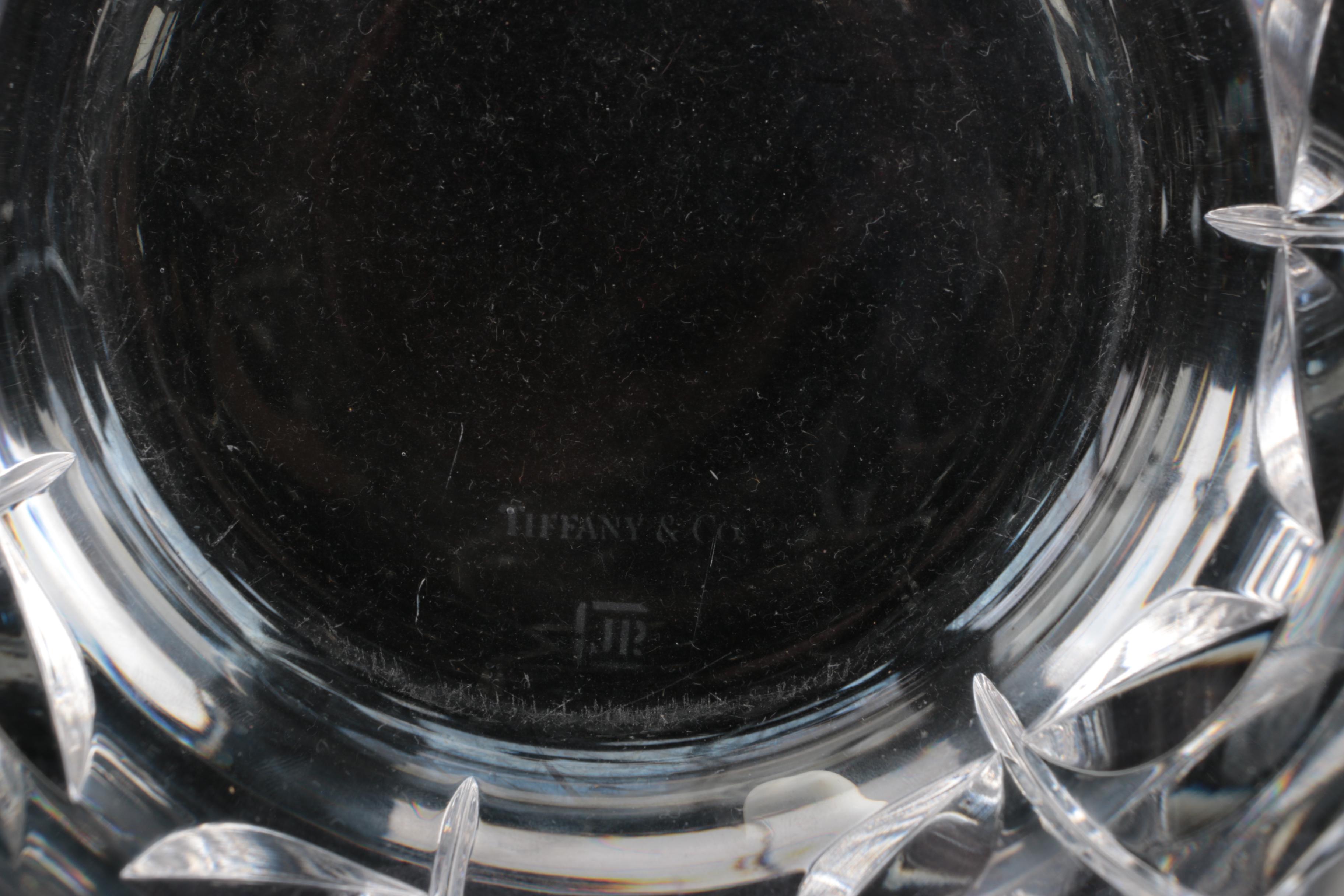 Tiffany & Co. "Floral Vine" Crystal Vase