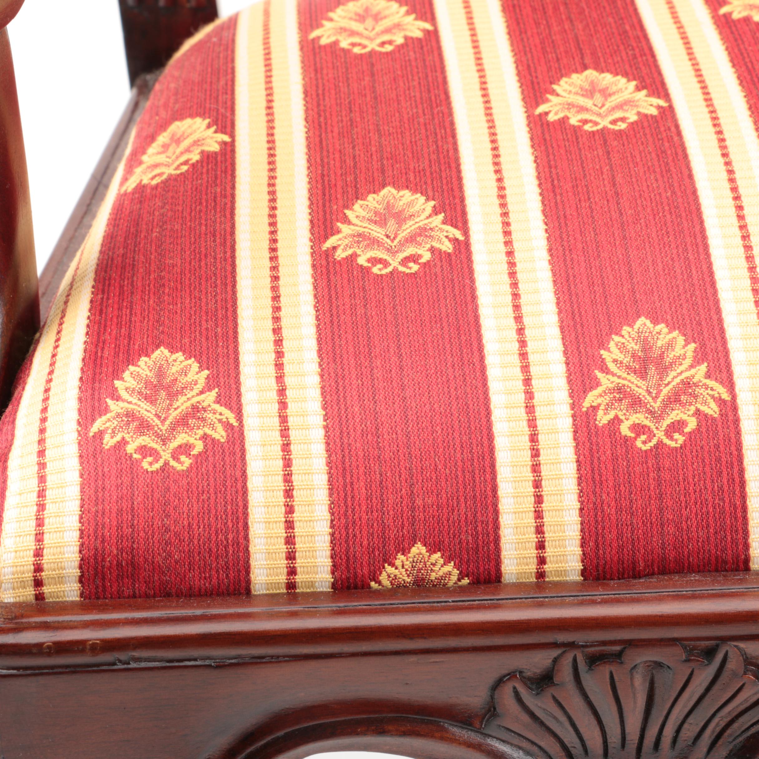 Pair of Chippendale Style Doll Size Arm Chairs