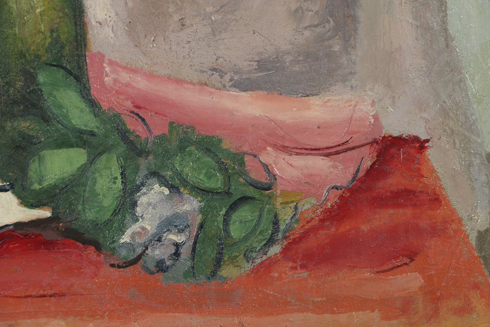 Edgar Yaegar Oil Painting on Canvas Still Life with a Candle