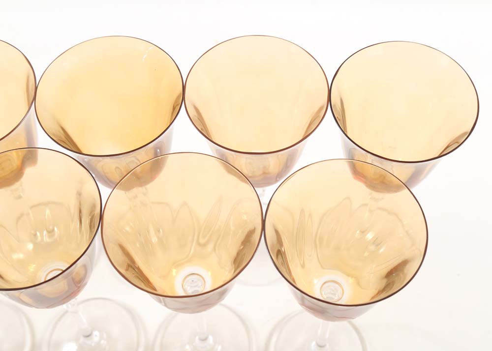 Amber Colored Wine Glasses