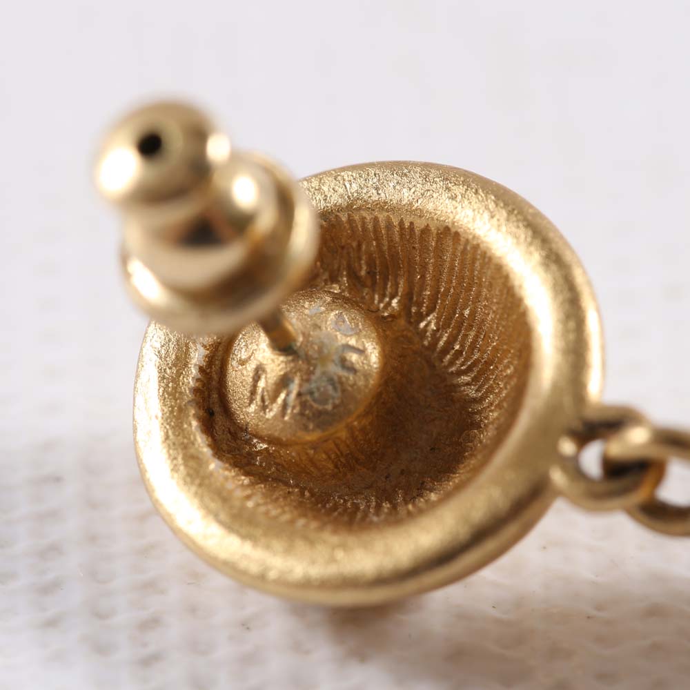 Monet Gold Tone Tassel Earrings