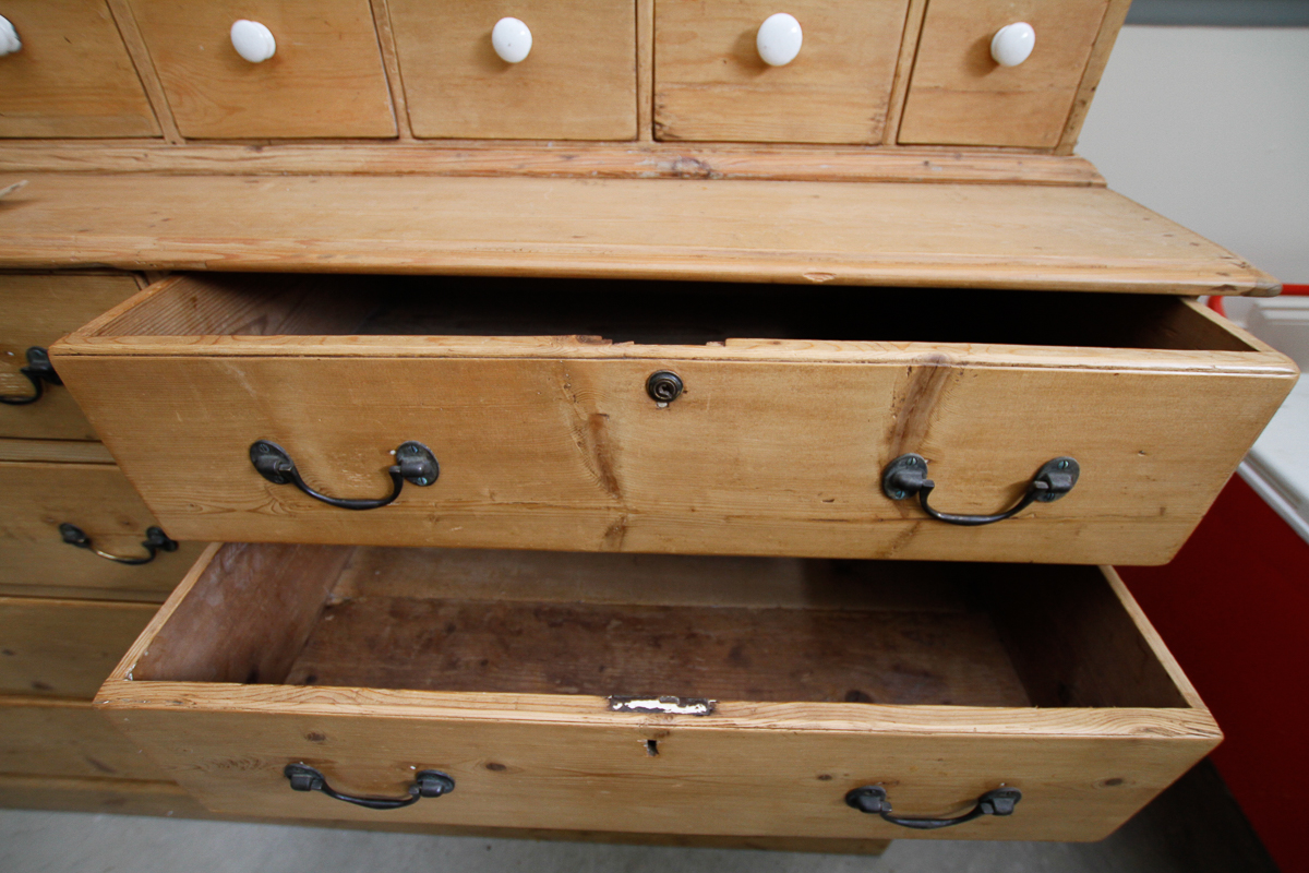 Antique English Pine Merchant's Cabinet