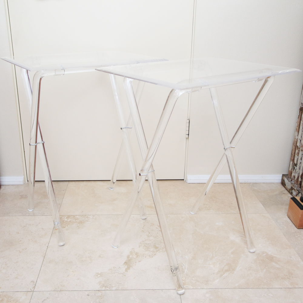 Clear Acrylic Tray Tables with Holder by Akko Inc.